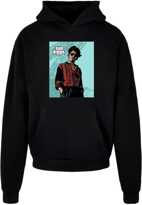 Merchcode Sweatshirt ‘Grand San Diego’ Turquoise / Rood / Zwart / Wit