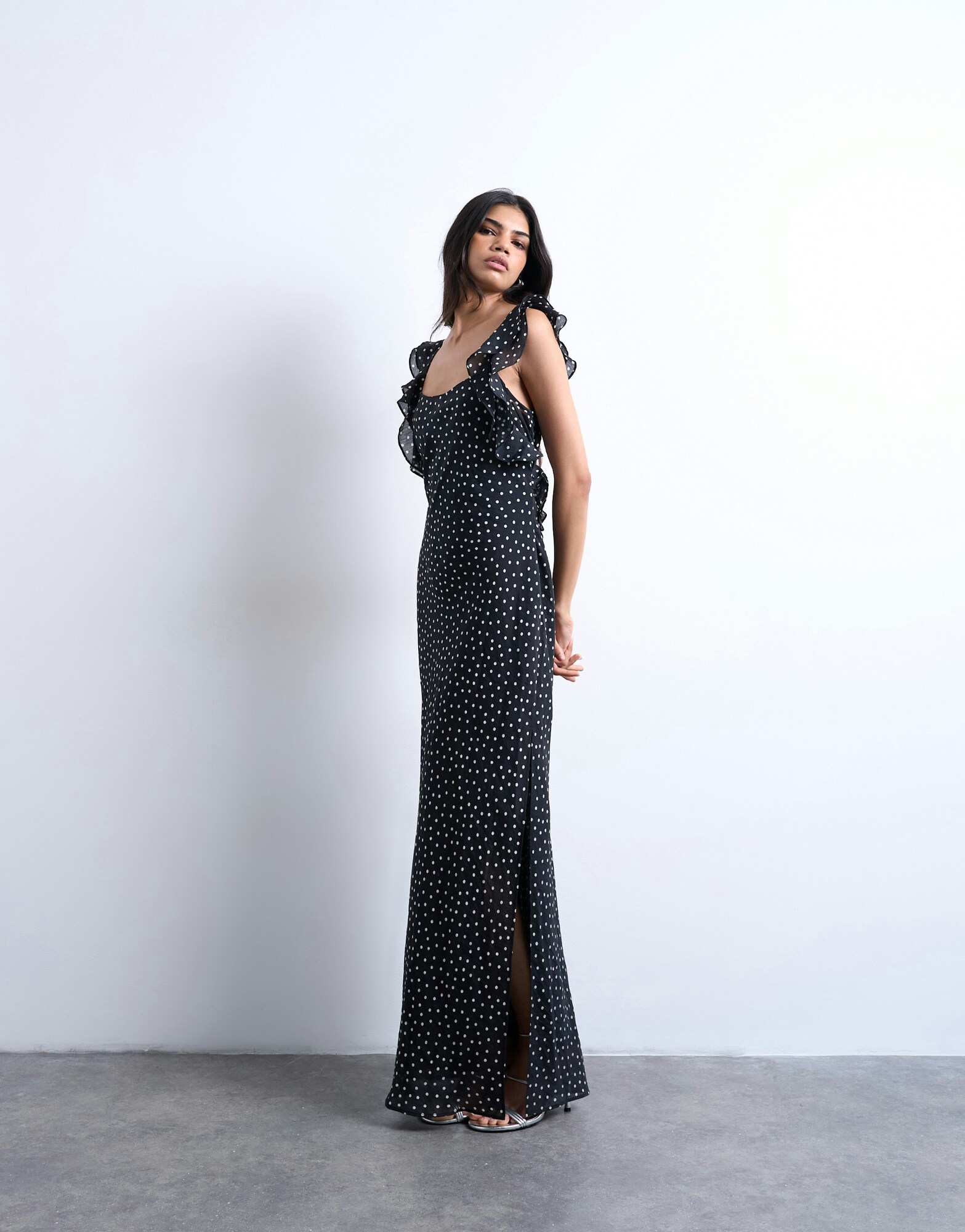 TOPSHOP Šaty 'MANA'  čierna / biela (obrázok 3)