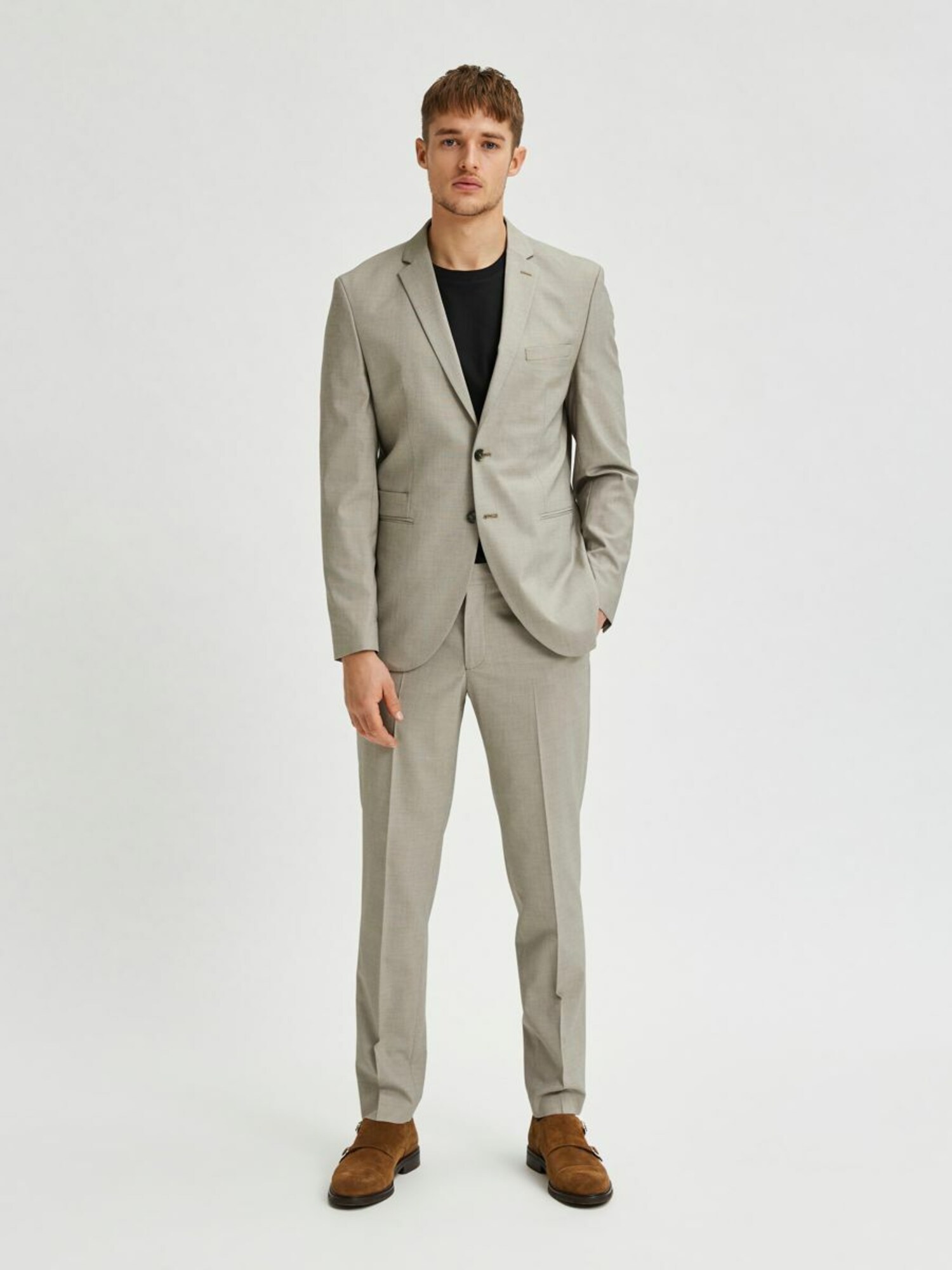 Business-colbert 'SLHSLIM-MAZELOGAN SAND STRUC BLZ B NOOS' Selected Homme