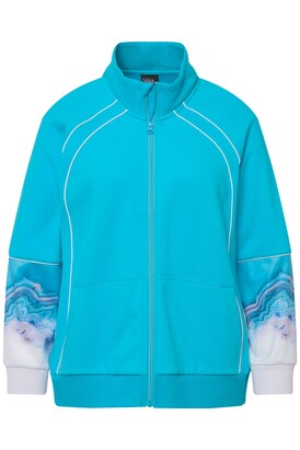 Ulla Popken Sweatvest Turquoise / Gemengde kleuren