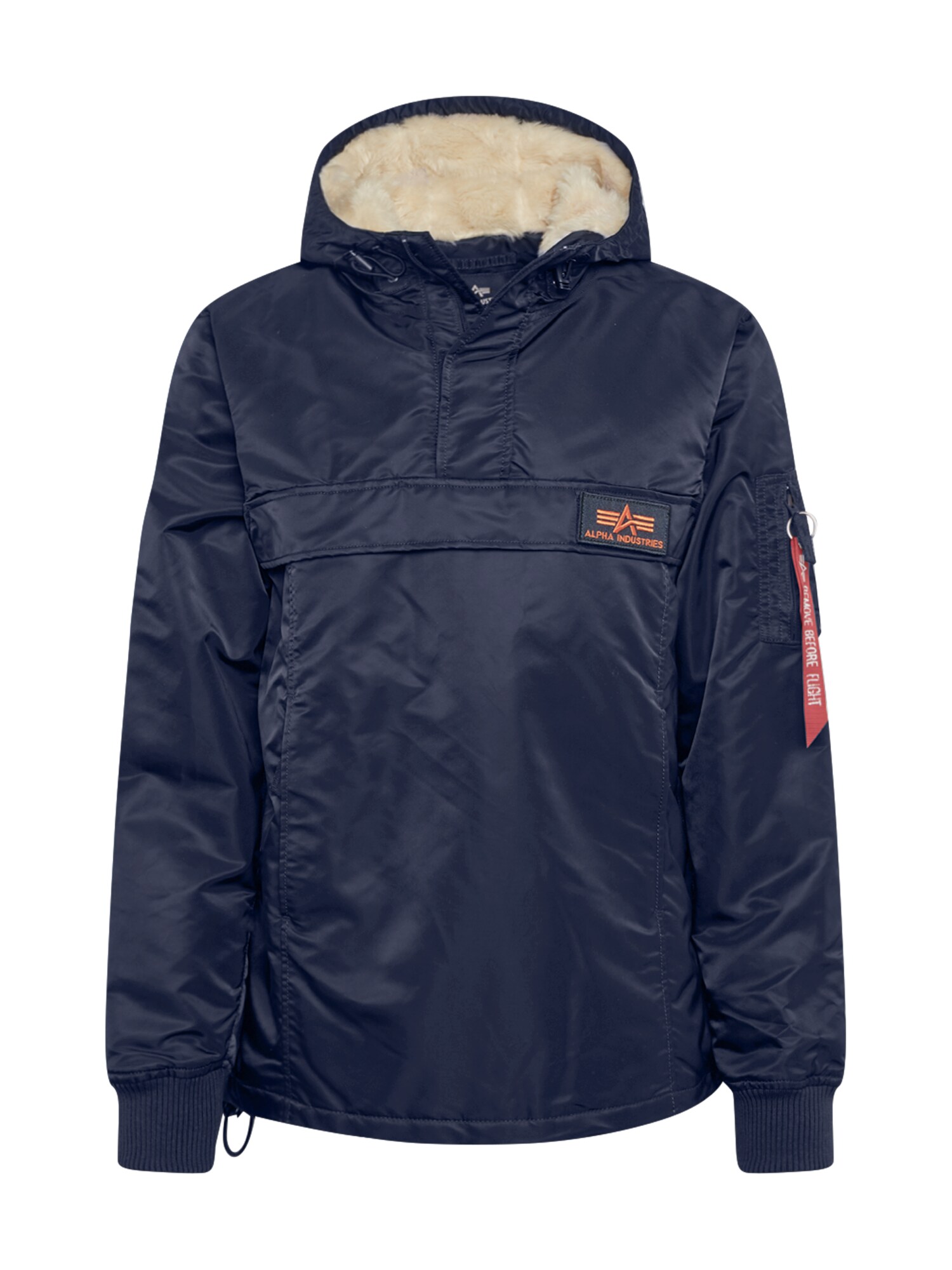 ALPHA INDUSTRIES Prechodná bunda 'HPO Anorak'  námornícka modrá / koralová