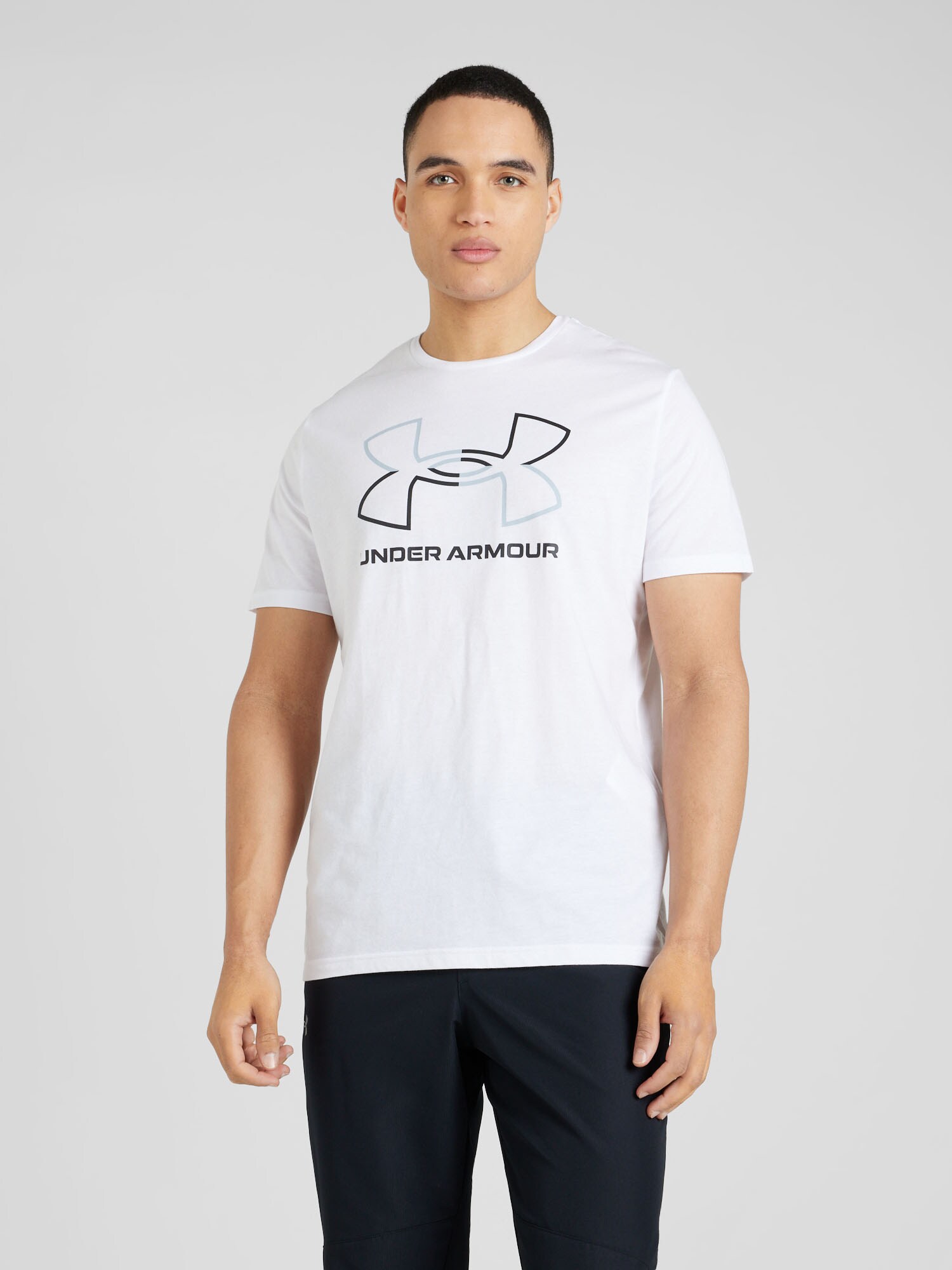 UNDER ARMOUR Funkcionális felső 'Foundation'  szürke / fekete / fehér termék 2. képe