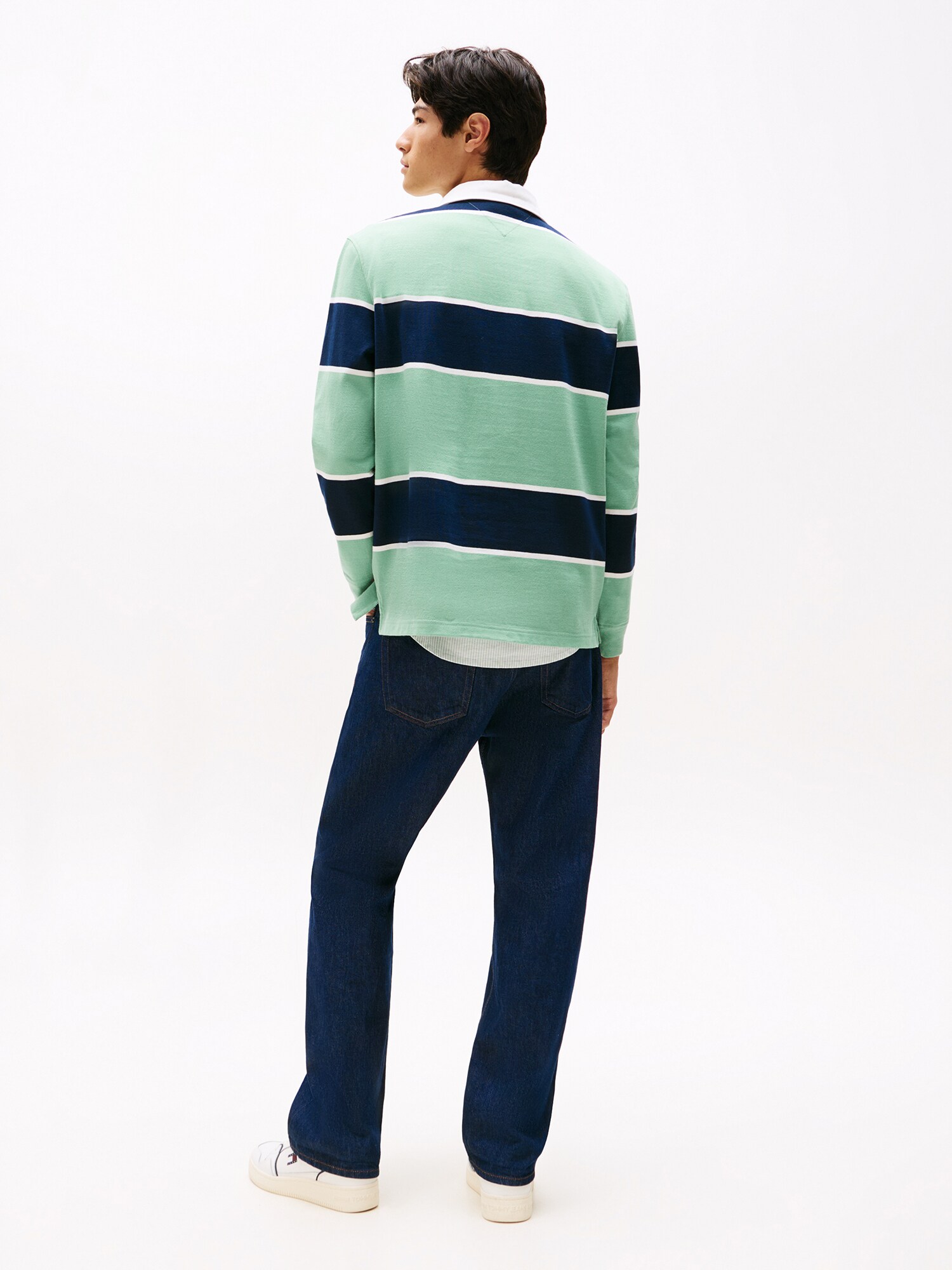 Tommy Jeans Tričko námornícka modrá / nefritová / červená / biela (obrázok 3)