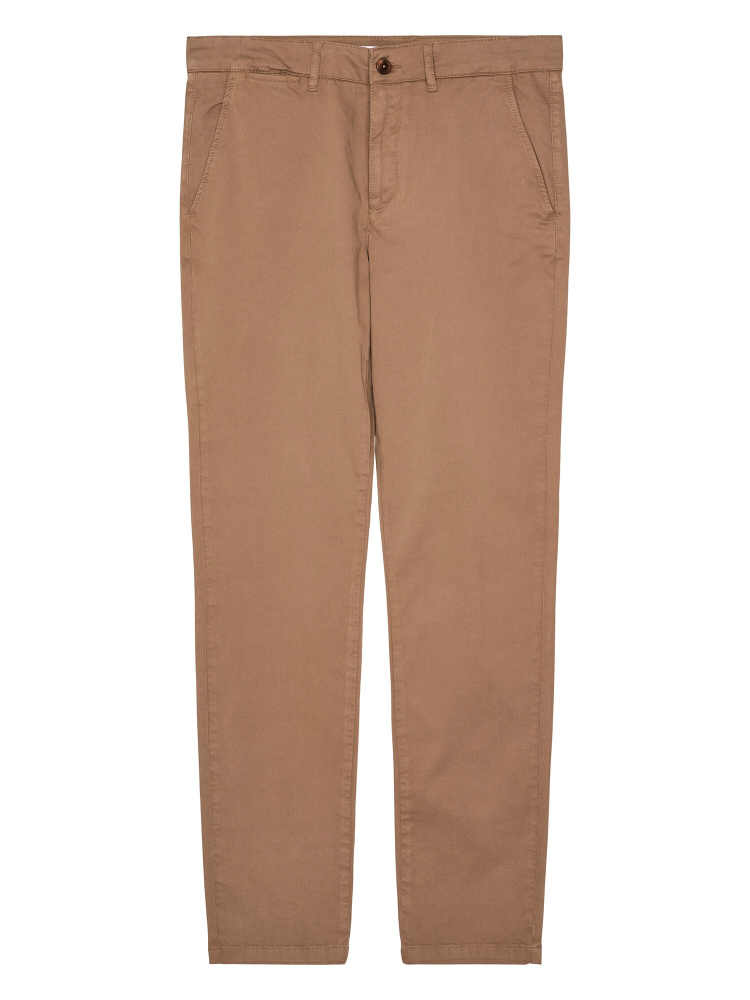 KnowledgeCotton Apparel Chino nohavice 'Luca'  hnedá