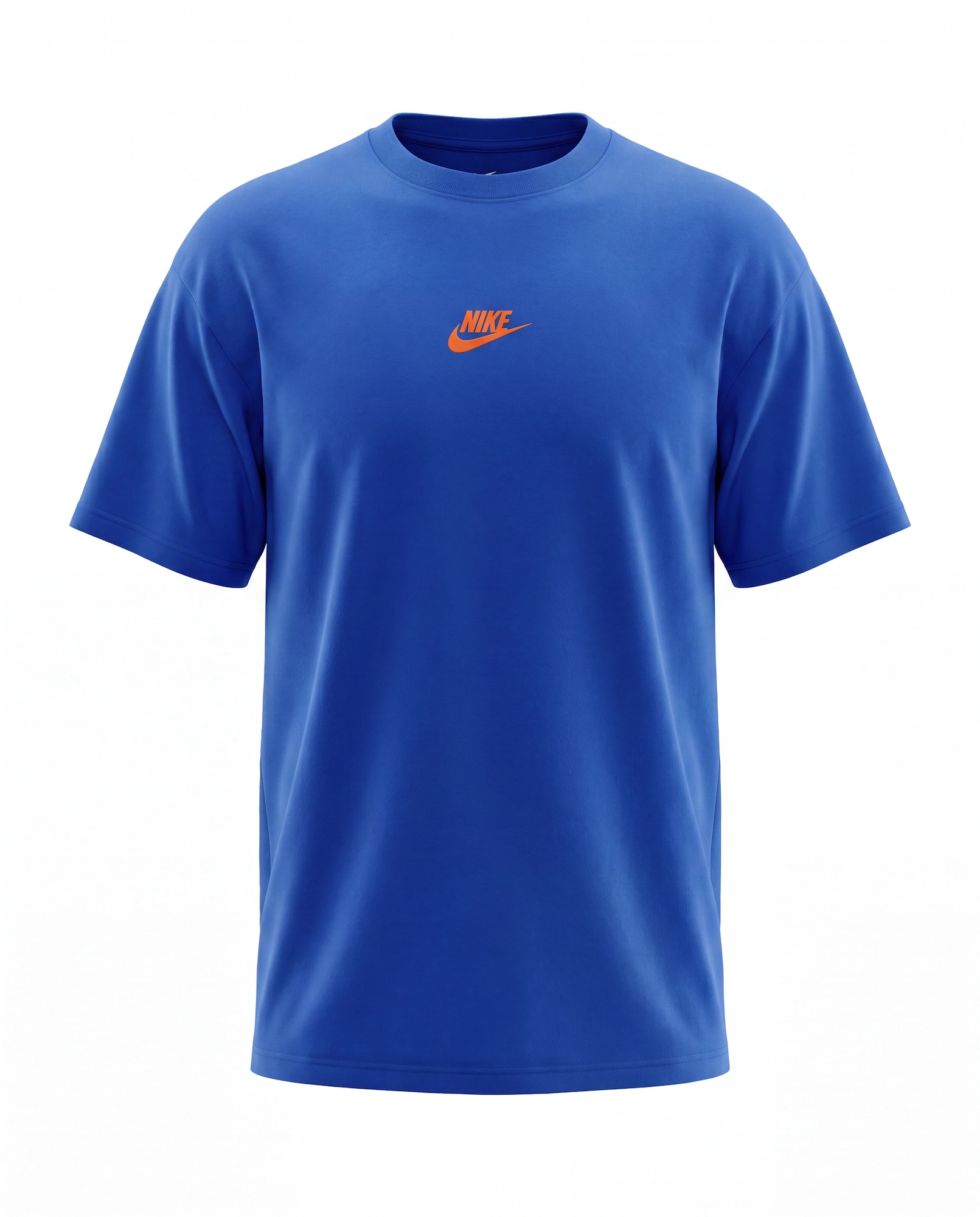 Nike Sportswear Tricou PREM ESS albastru / portocaliu închis