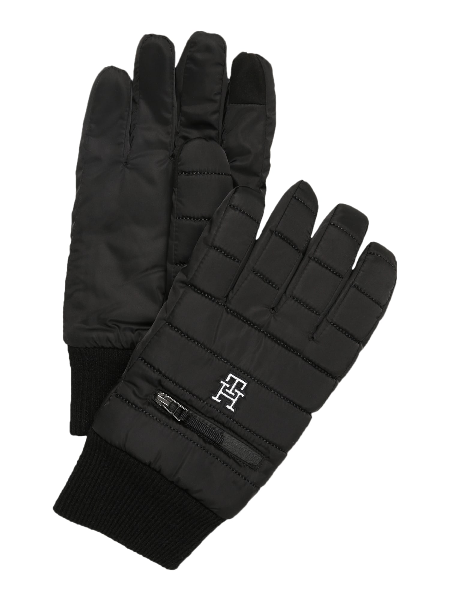 Tommy Hilfiger TOMMY HILFIGER Fingerhandschuhe schwarz / weiß