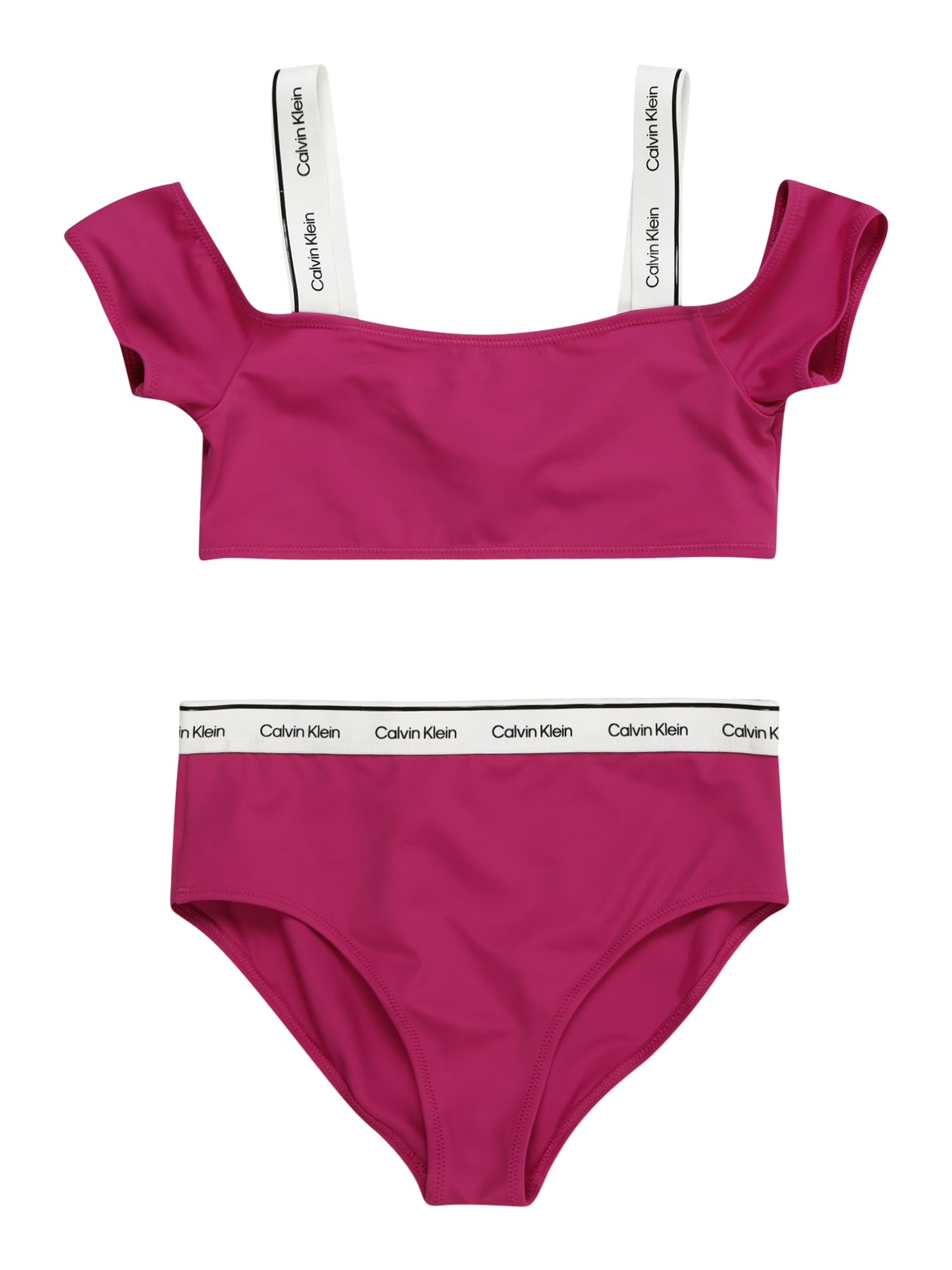 Calvin Klein Swimwear Bikini 'Meta Legacy'  jagoda / črna / bela