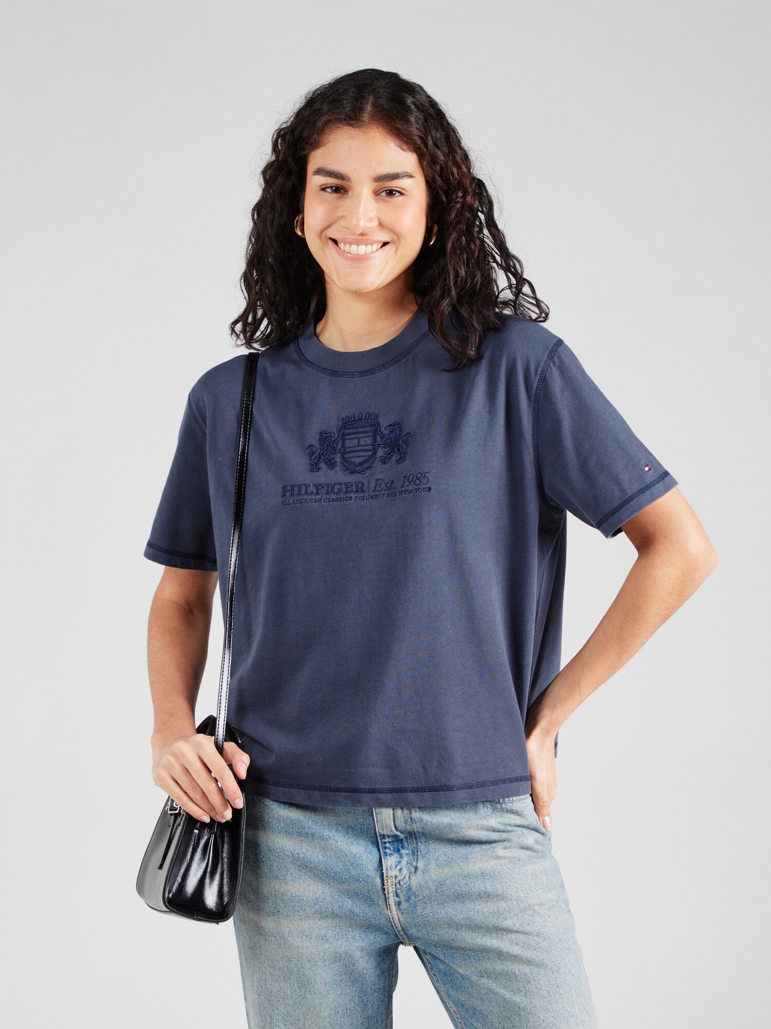 TOMMY HILFIGER Póló 'NEAT'  tengerészkék termék 2. képe
