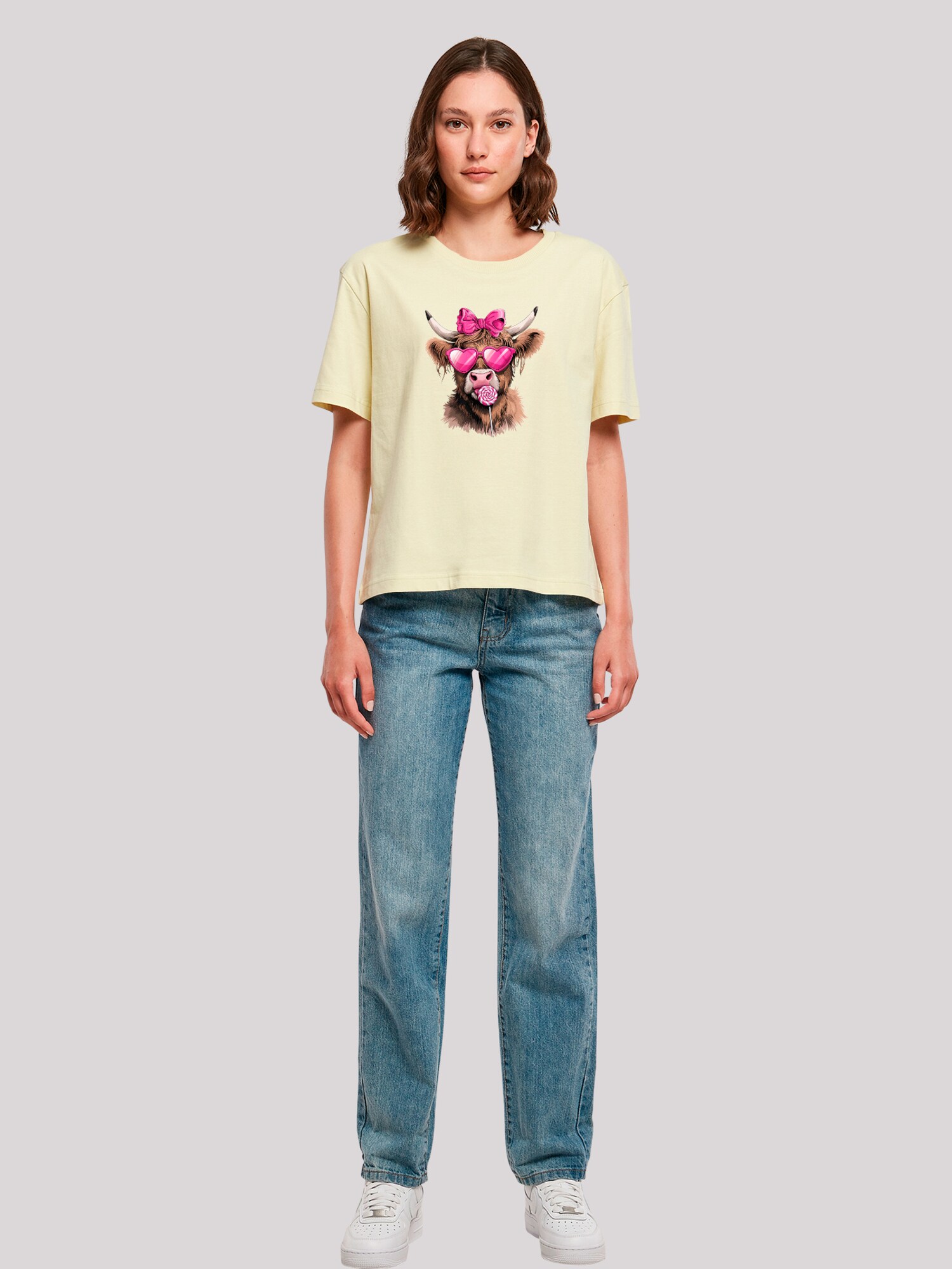 Thumbnail - F4NT4STIC T-Shirt Highland Cow Valentinstag Sonnenbrille