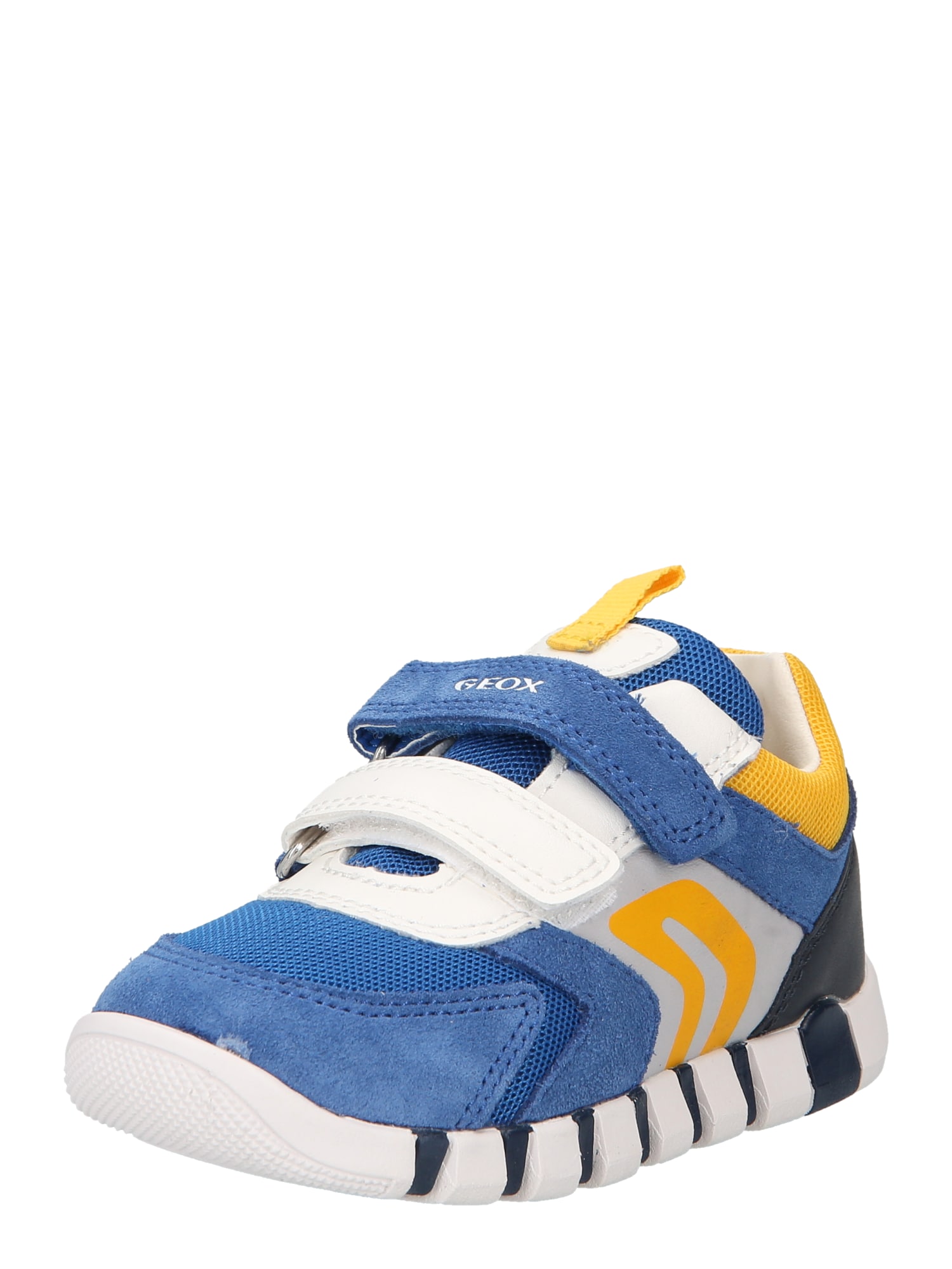 GEOX Обувки за прохождане 'IUPIDOO'  кралско синьо / златистожълто / сиво / бяло