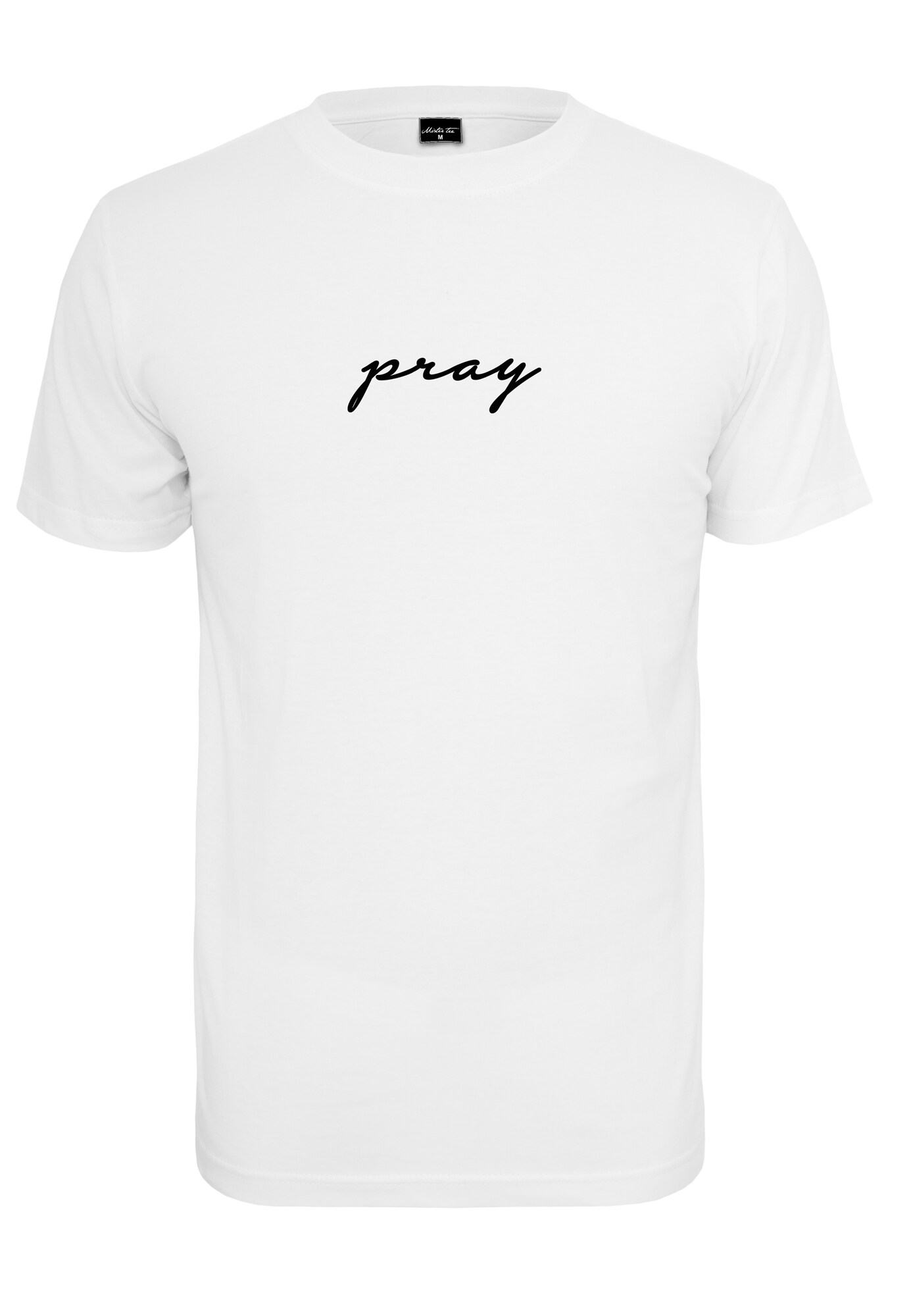 Mister Tee Tričko 'Pray'  čierna / biela