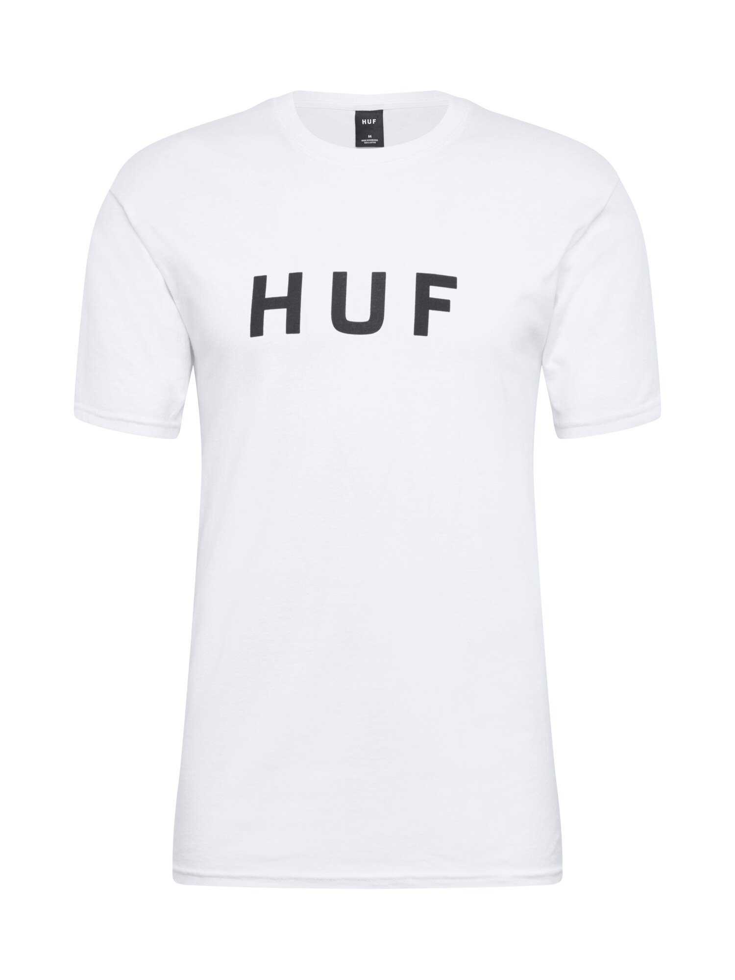 HUF Marškinėliai 'Essentials'  balta / juoda