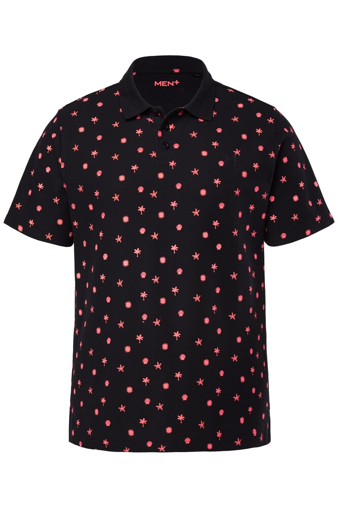 Men Plus Poloshirt Herren Größe 5XL pink / schwarz