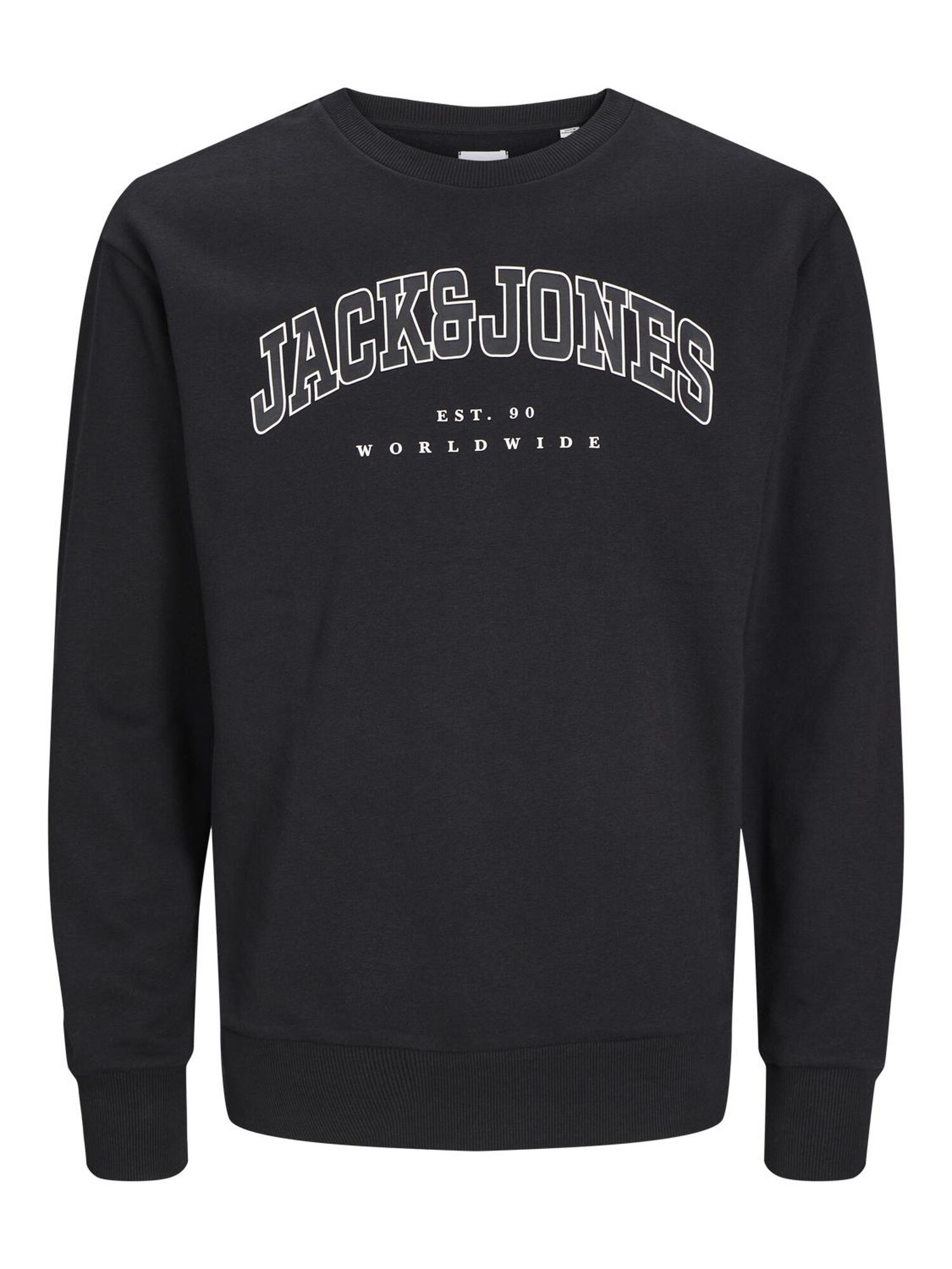 JACK & JONES MINI Bluză de molton 'JJECALEB'  negru / alb
