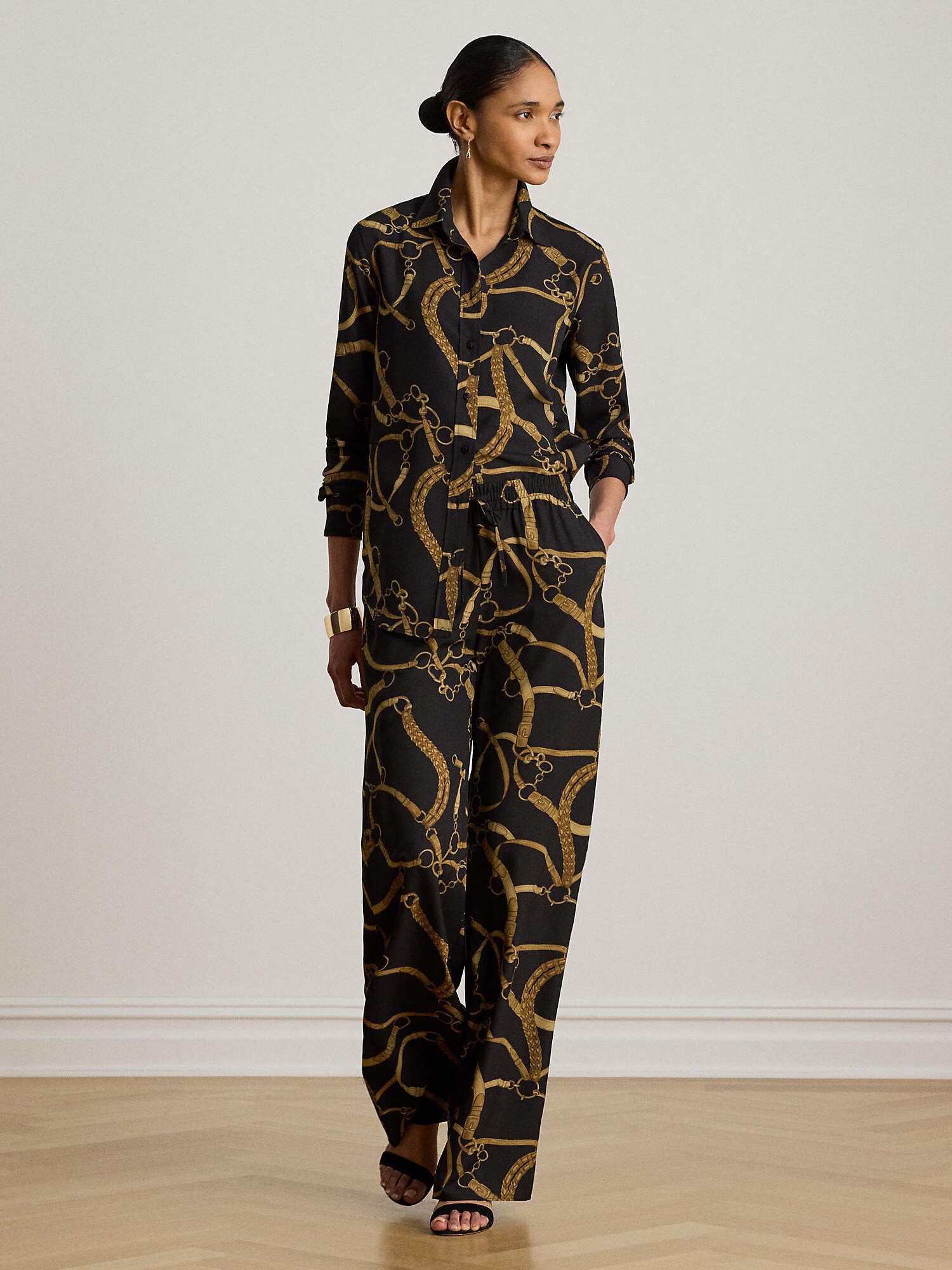 Lauren Ralph Lauren Blusa  oro / negro – imagen 4