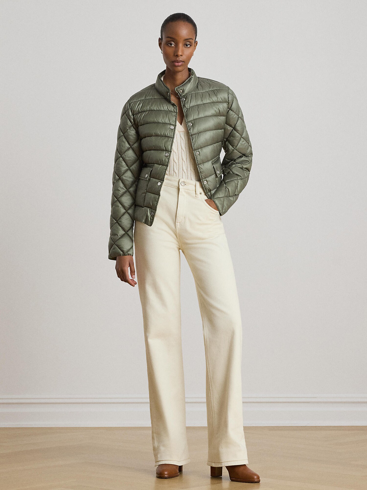 Lauren Ralph Lauren Chaqueta de entretiempo  oliva – imagen 4