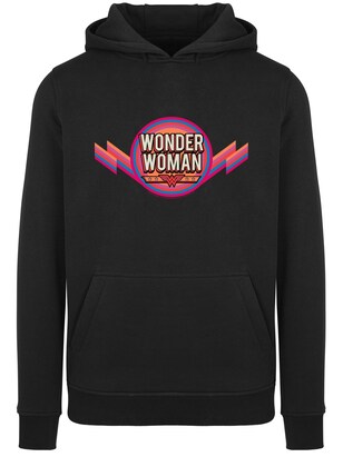 F4NT4STIC Sweatshirt ‘DC Comics Wonder Woman Rainbow’ Blauw / Oranje / Pink / Zwart