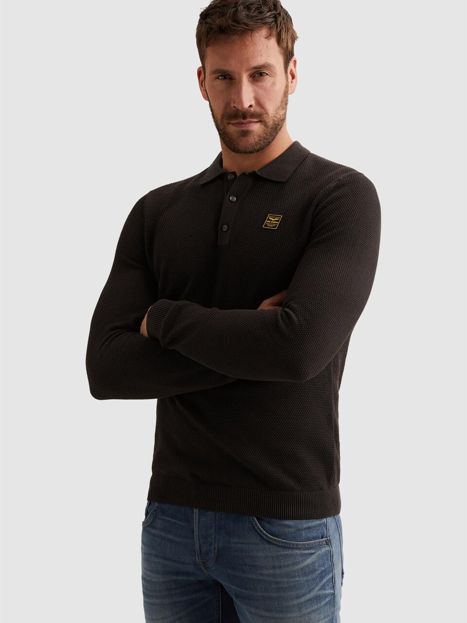 Tröja 'Polo shirt in 100% cotton with long sleeves'