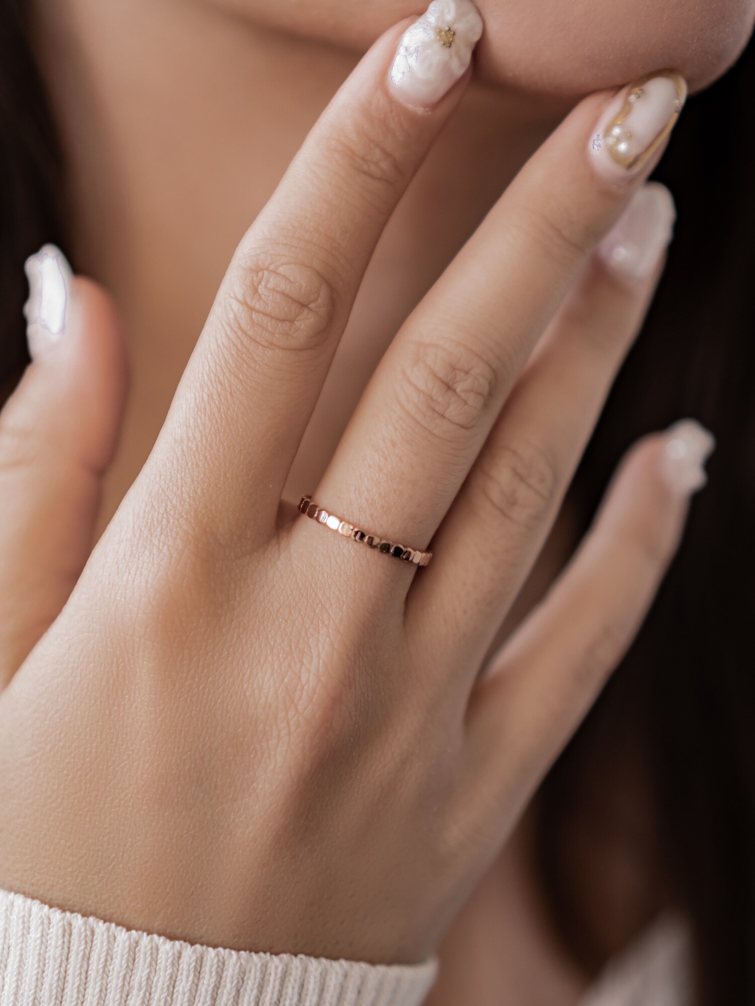 Thumbnail - Hey Happiness Ring Stacked Bead