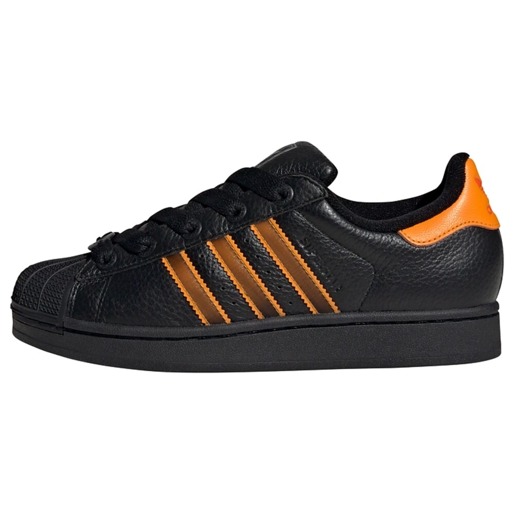 ADIDAS ORIGINALS Sneaker 'Superstar II' Damen Größe 36.5/37 orange / schwarz