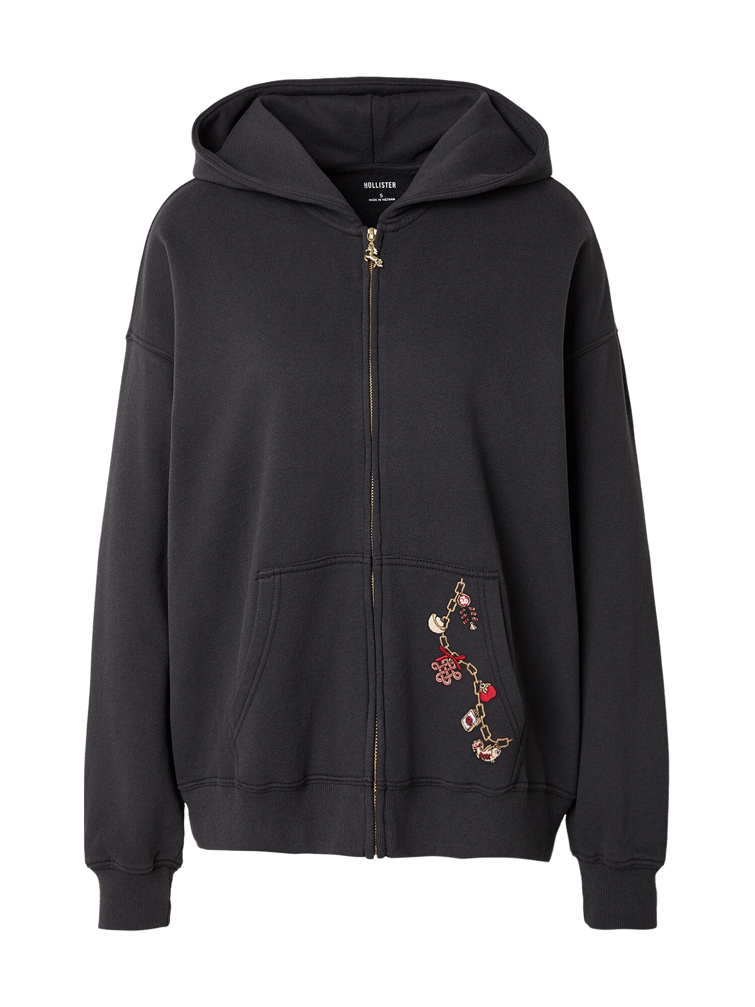 HOLLISTER Hanorac  bej / sângeriu / negru