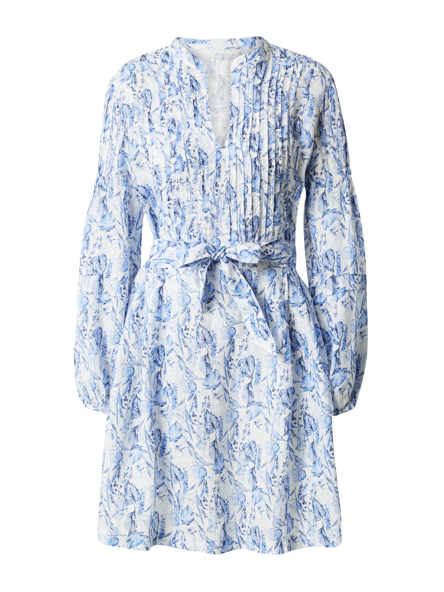 120% Lino Suknelė mėlyna / šviesiai mėlyna / natūrali balta