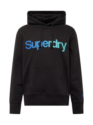 Superdry Sweatshirt Turquoise / Royal blue/koningsblauw / Zwart