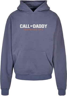 Merchcode Sweatshirt ‘Fathers Day – Call of Daddy’ Saffier / Oranje / Wit