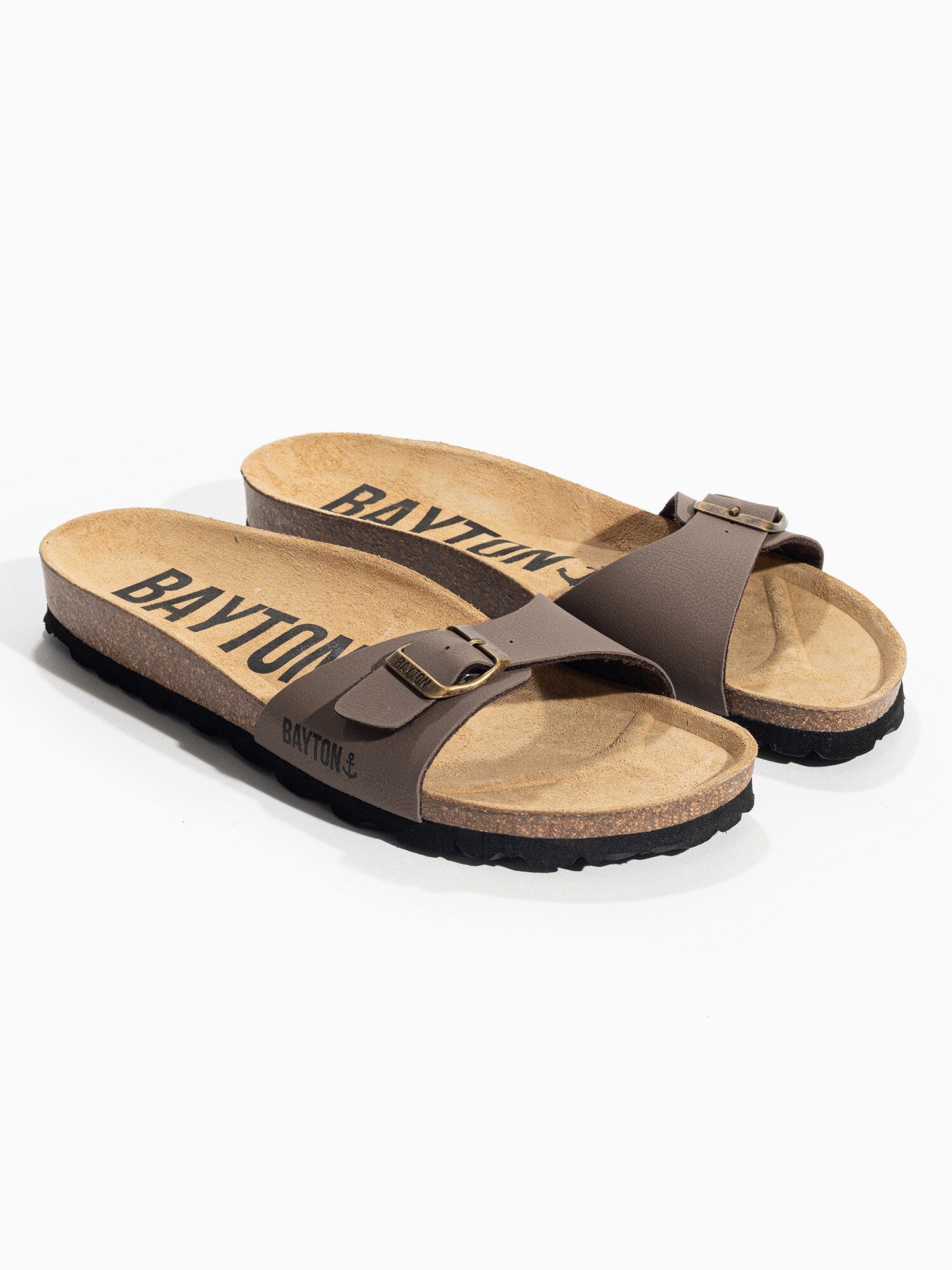 Bayton Papucs 'ZEPHYR'  taupe / fekete termék 2. képe