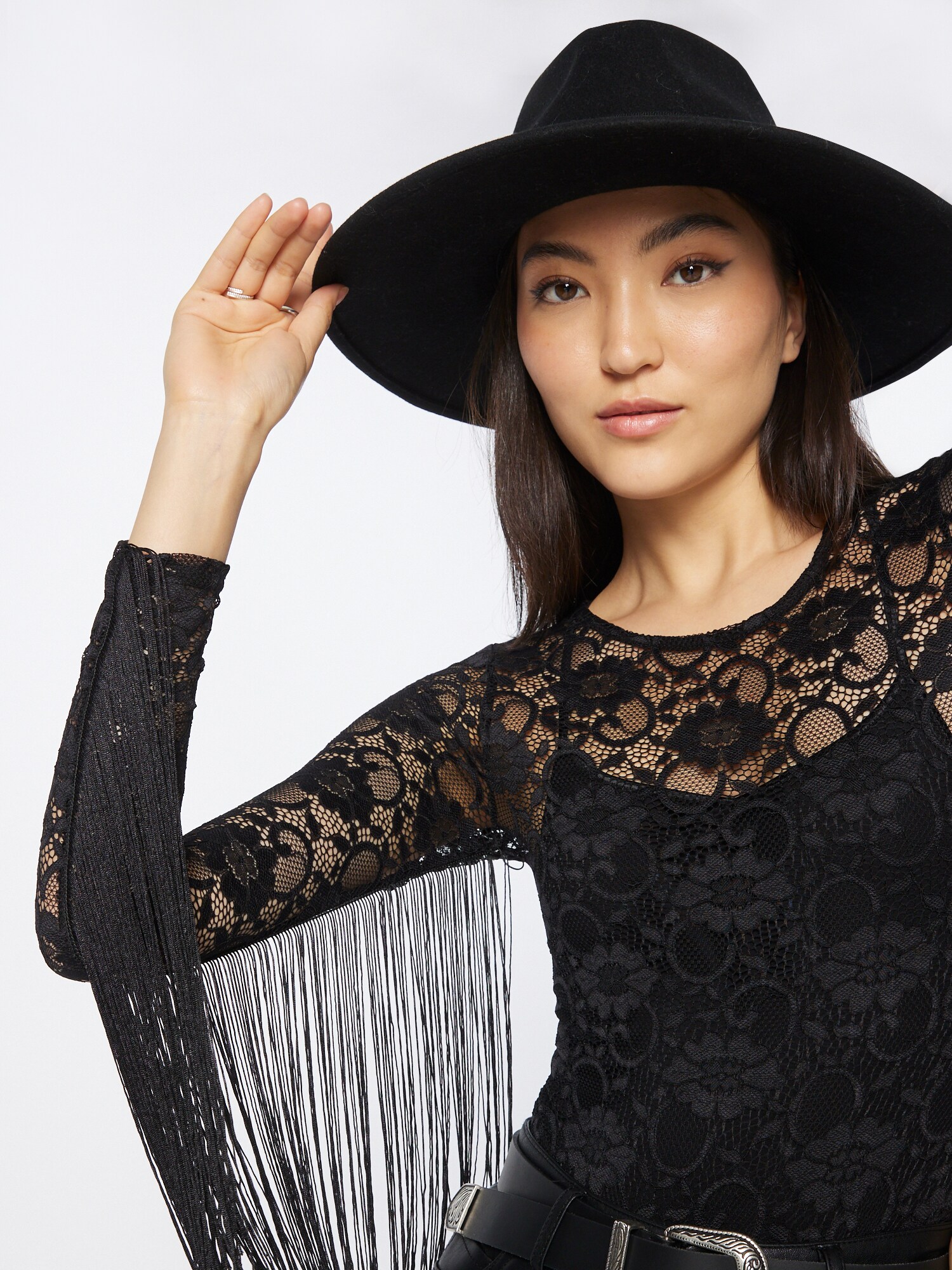 Nasty Gal Košeľové body čierna (obrázok 5)