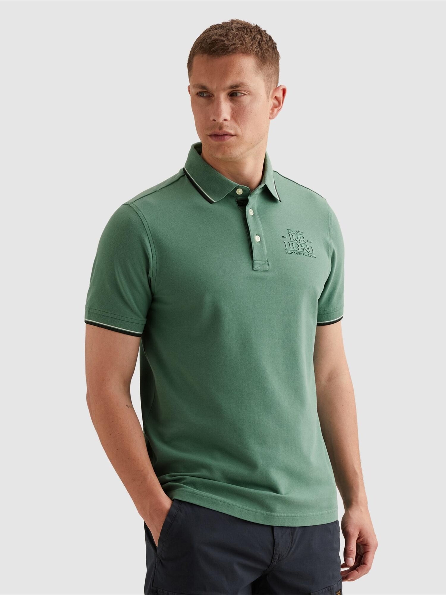 Piqué Poloshirt Deep Sea Grön Storlek 2