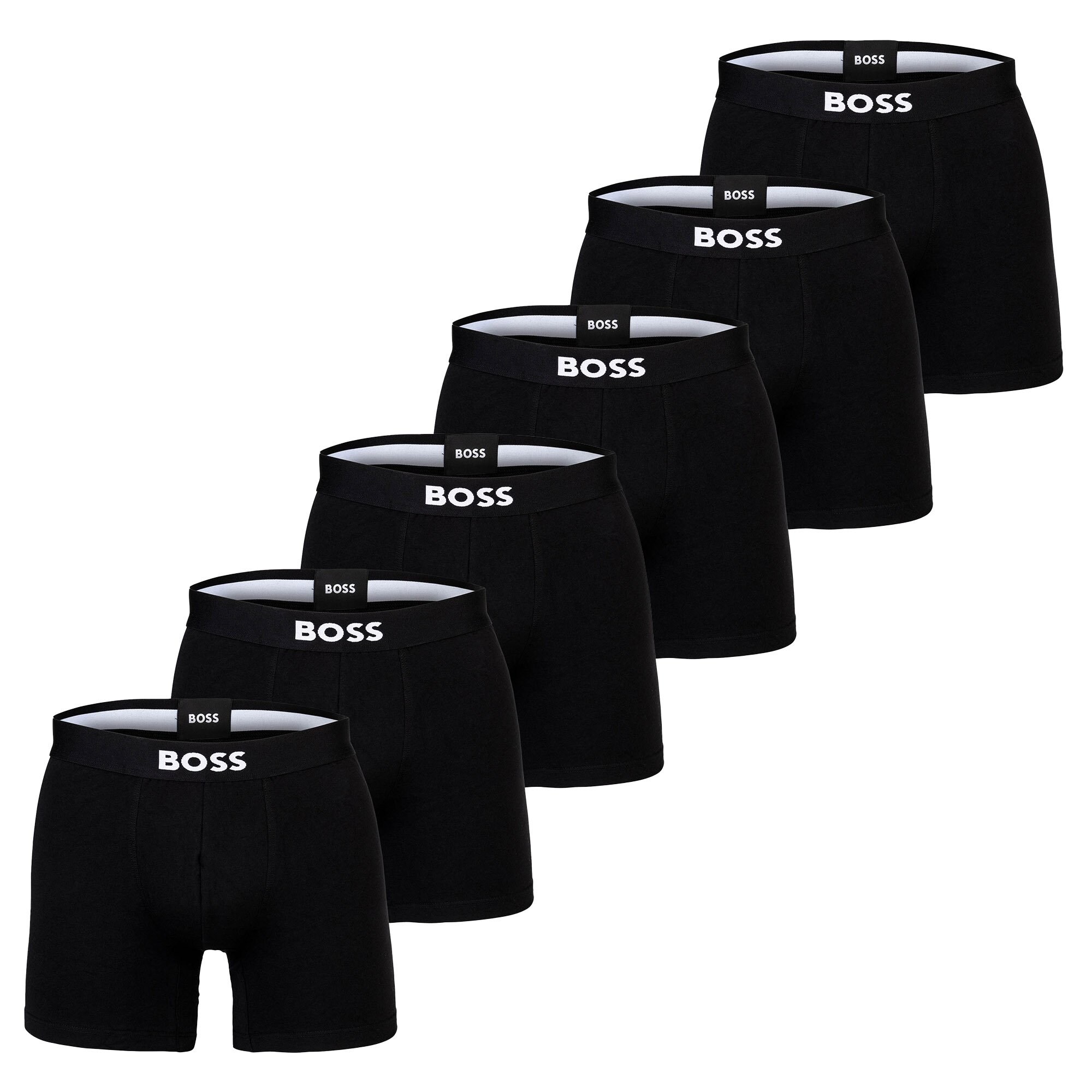 BOSS Calzoncillo boxer  negro / blanco