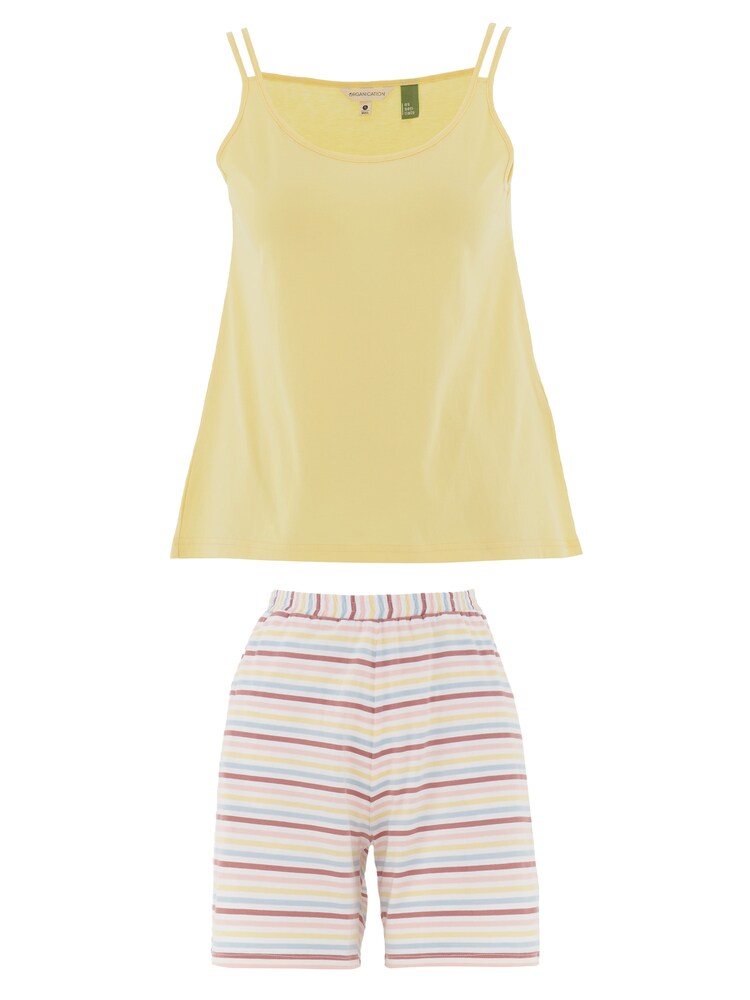 Organication Shorty Damen Größe M hellblau / pastellgelb / rosa / bordeaux Winterkleid