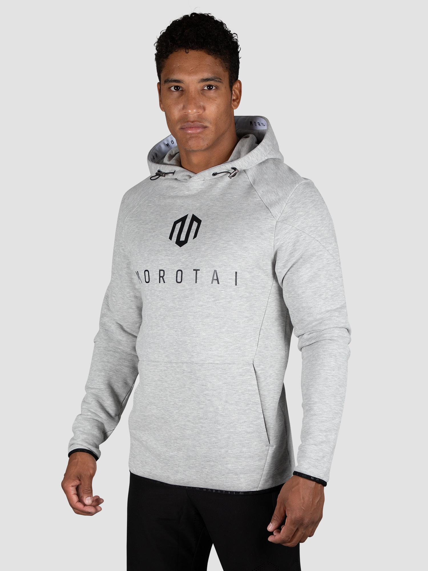 MOROTAI Sports sweater ' NEO Sweathoodie '  light grey