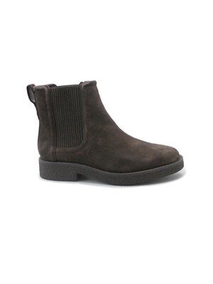 CLARKS Botas 'CLARKS NELLA TOP dark brown suede scarpe donna stivaletto beatles elastici camoscio'  marrón oscuro