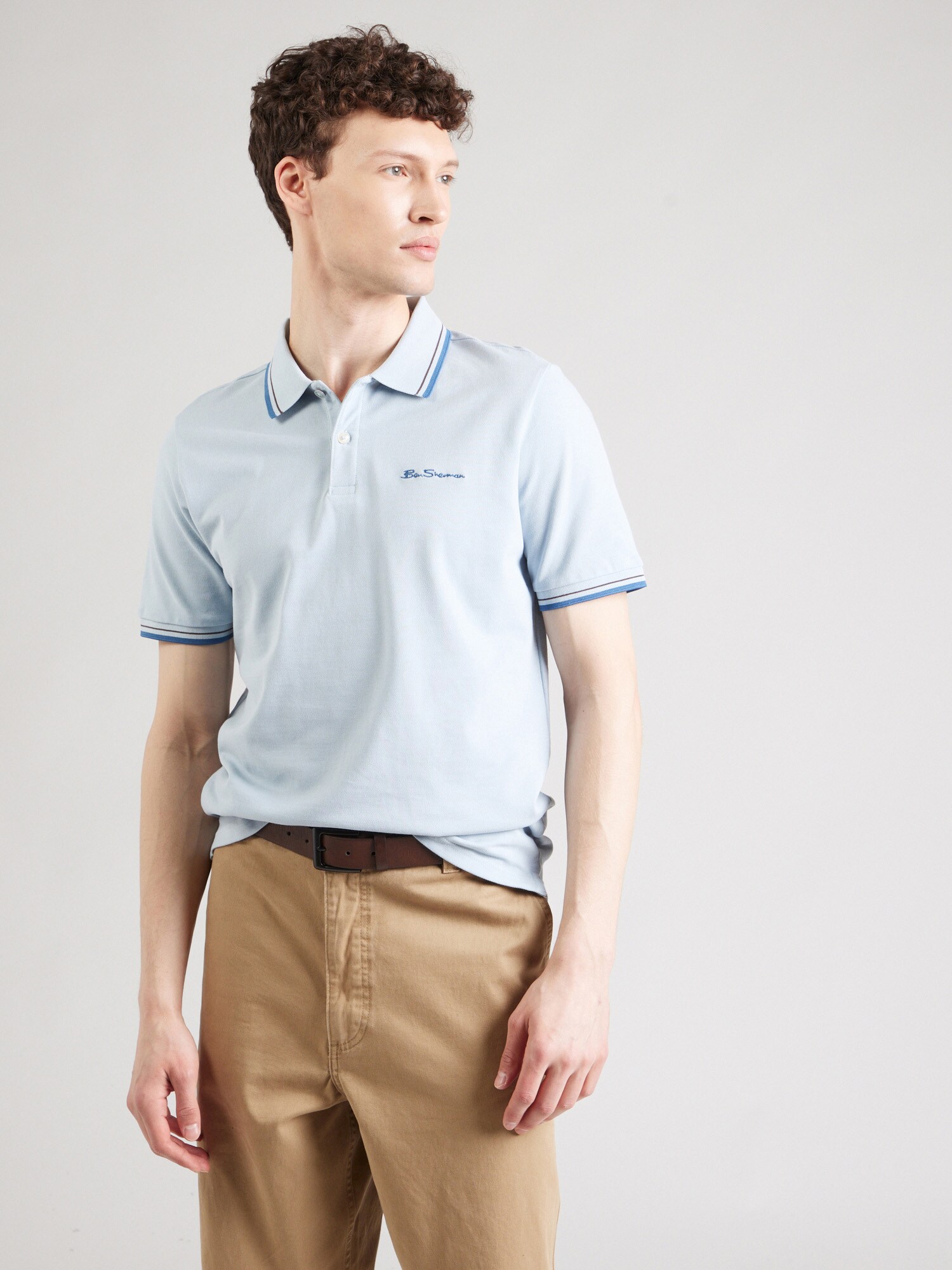 Ben Sherman Póló  királykék / pasztellkék / fekete termék 2. képe