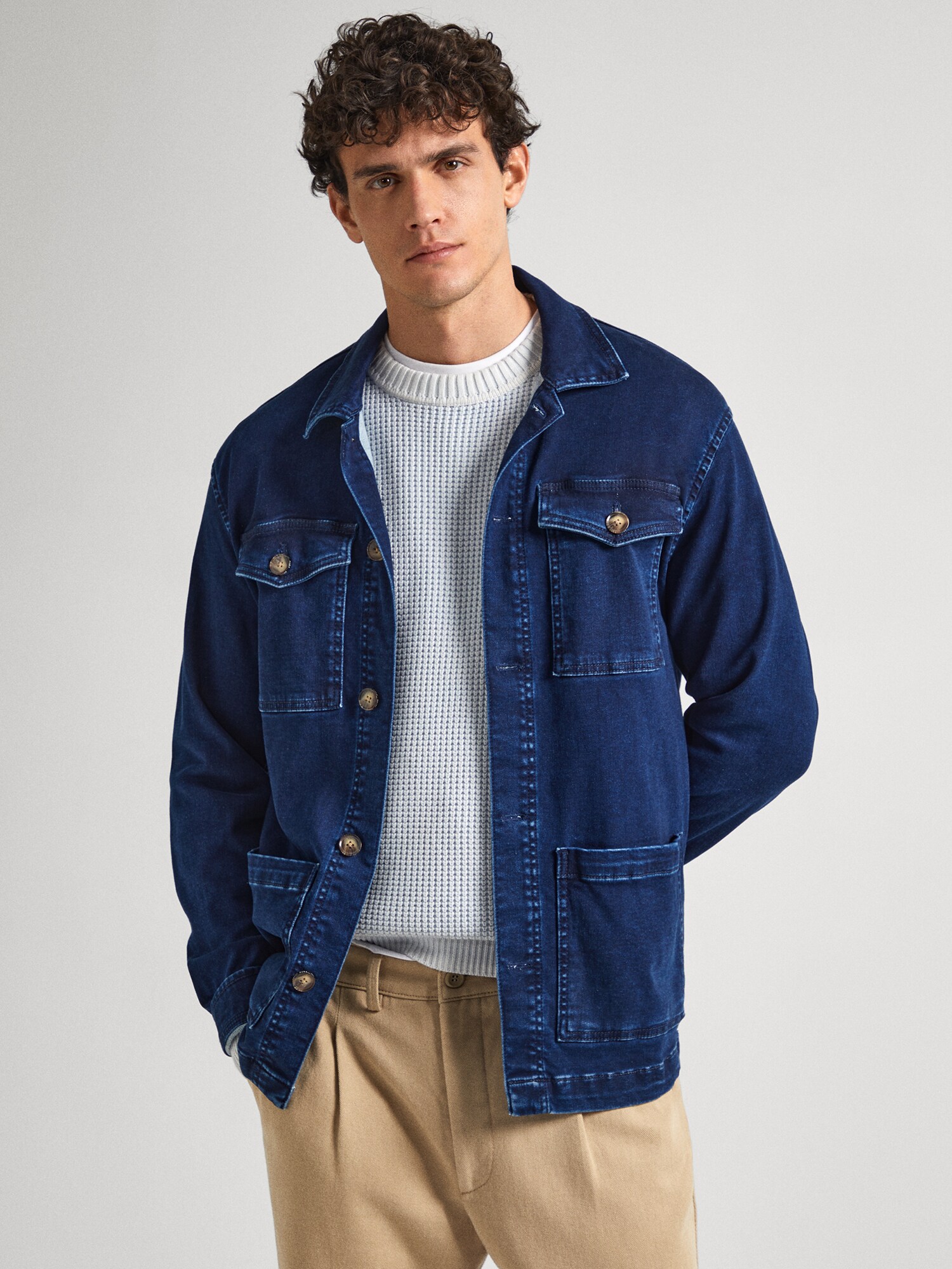 Pepe Jeans Átmeneti dzseki 'BINGHAM'  kék farmer termék 2. képe