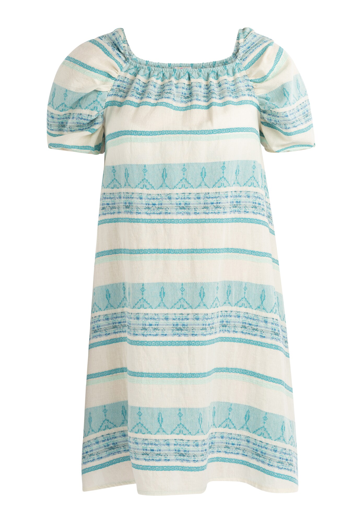 IZIA Rochie de vară  turcoaz / alb natural