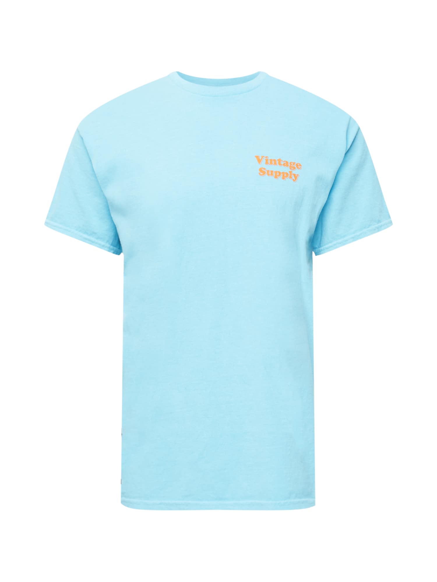 Vintage Supply Marškinėliai šviesiai mėlyna / oranžinė