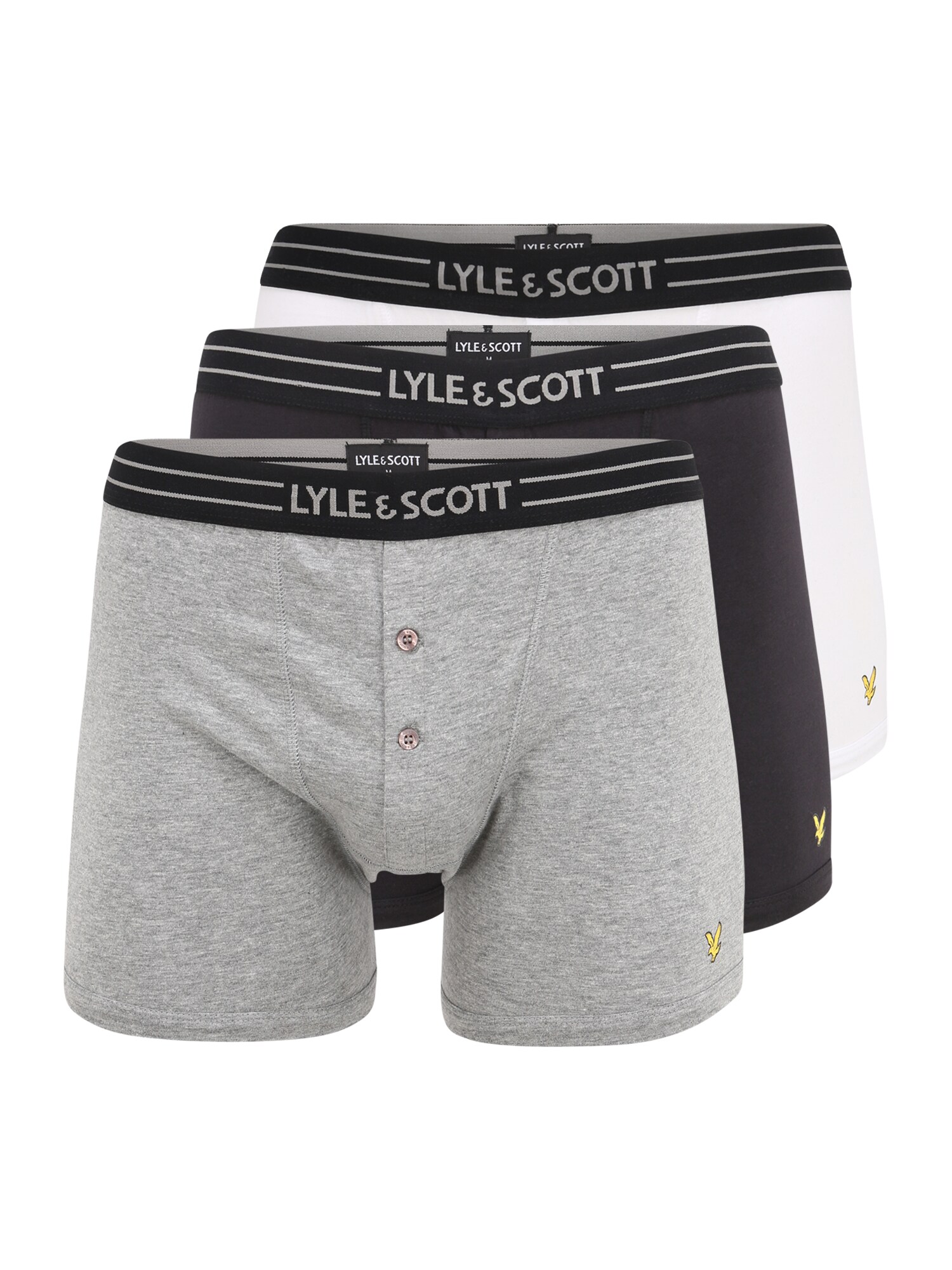 Lyle & Scott Boxerky 'Lewis'  námornícka modrá / svetlosivá / čierna / biela