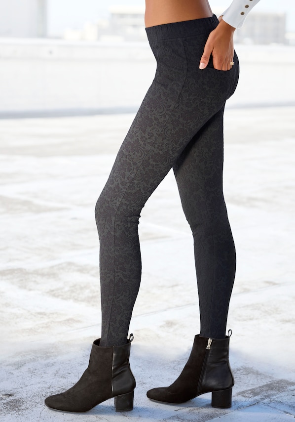 LASCANA, Leggings, fekete, 12 kép a 12 közül