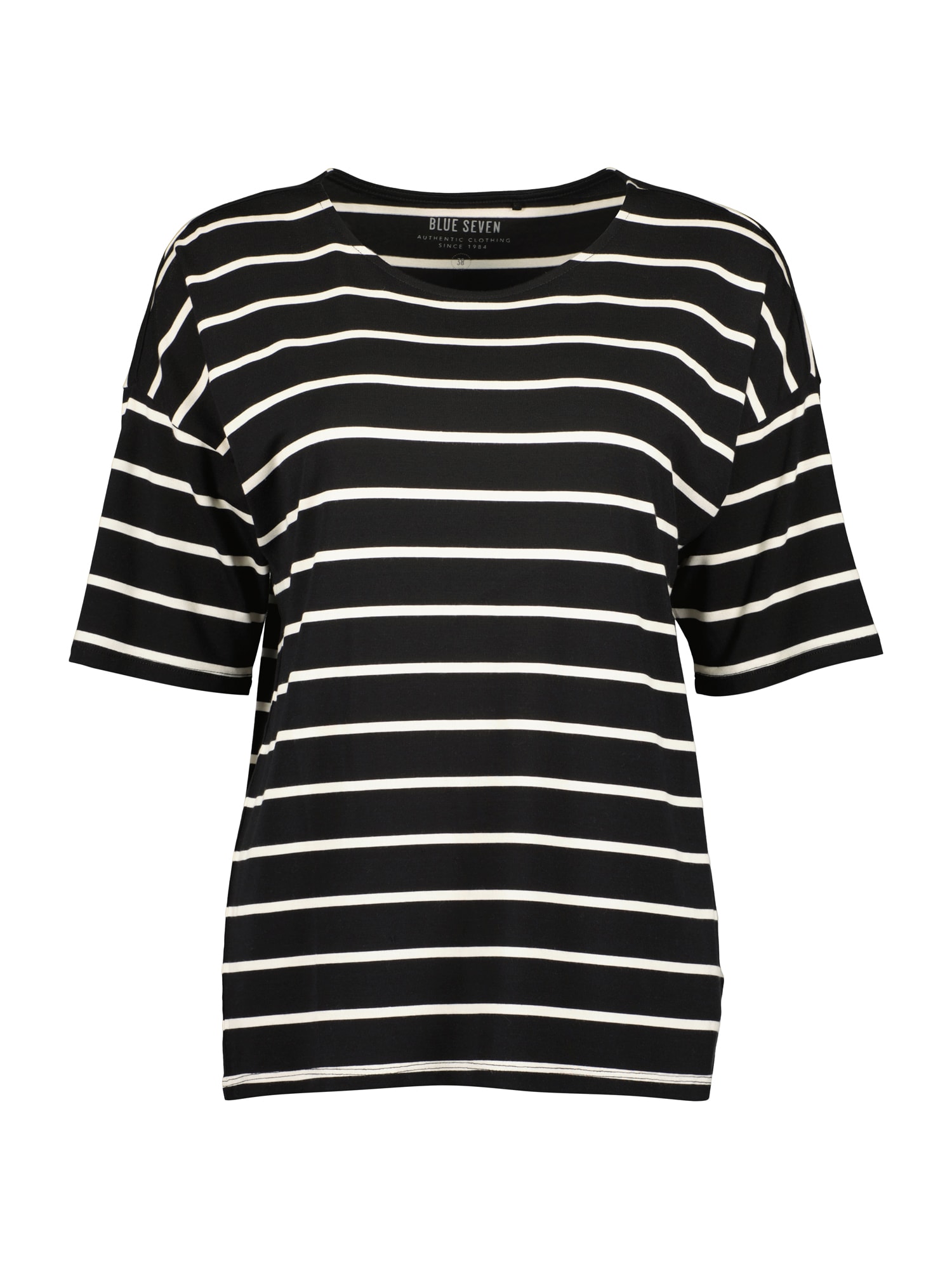 BLUE SEVEN Tricou  negru / alb