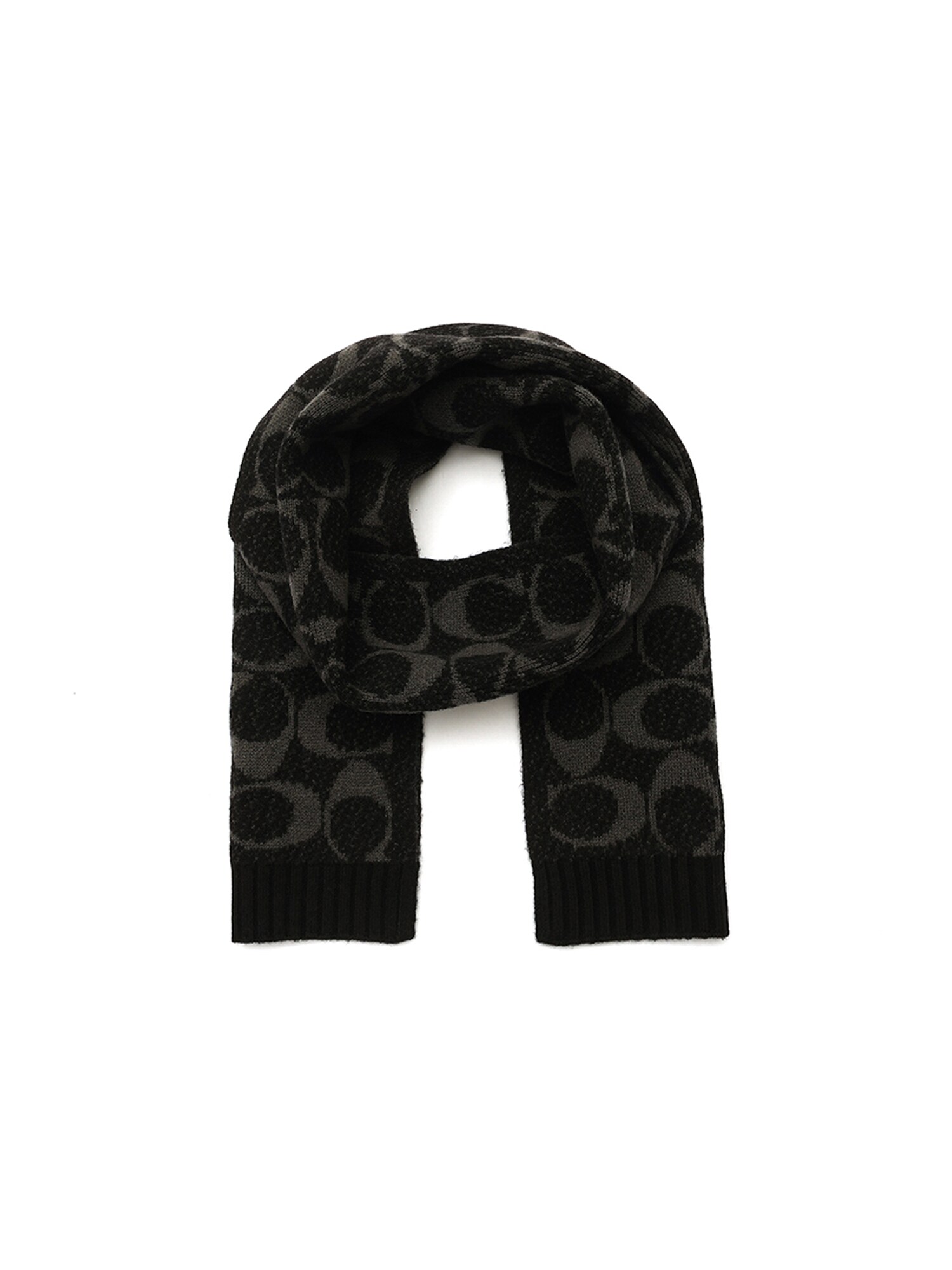 COACH Šal 'JUMBO SIGNATURE C SCARF'  temno bež / črna