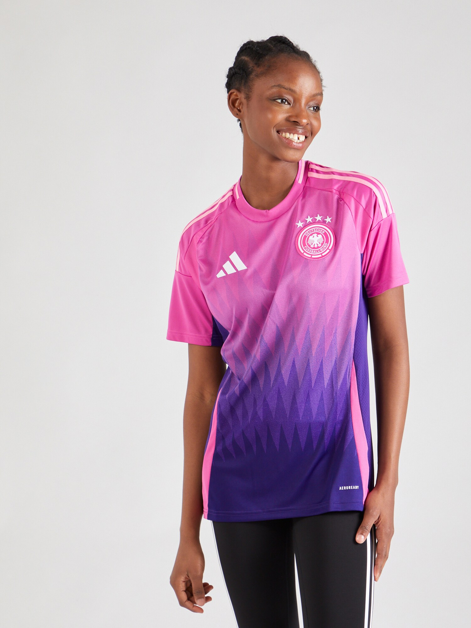 ADIDAS PERFORMANCE Mezek 'DFB 24 UNISEX'  sötétlila / világos-rózsaszín / fehér termék 2. képe