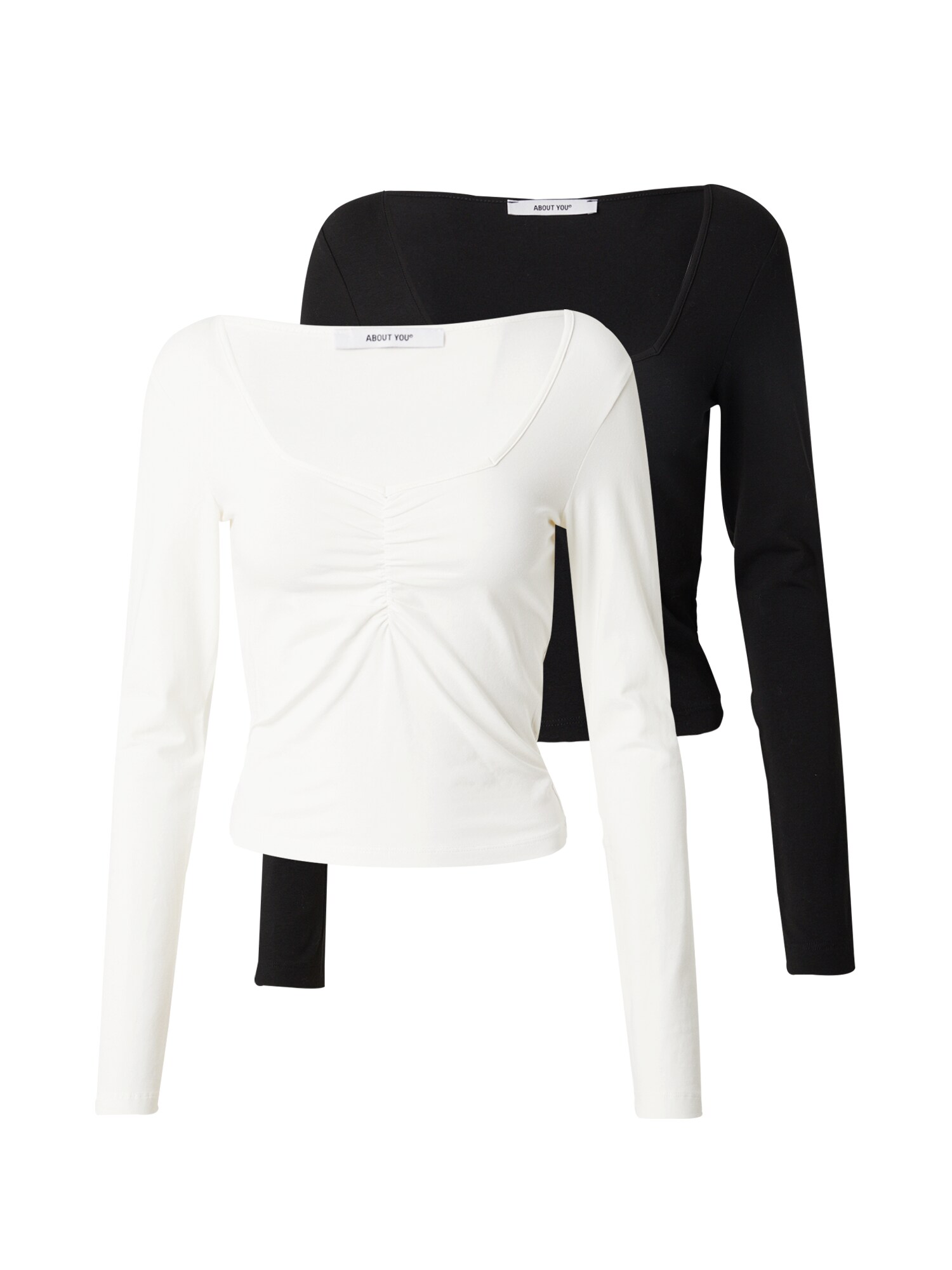ABOUT YOU Tricou Gwen  negru / alb