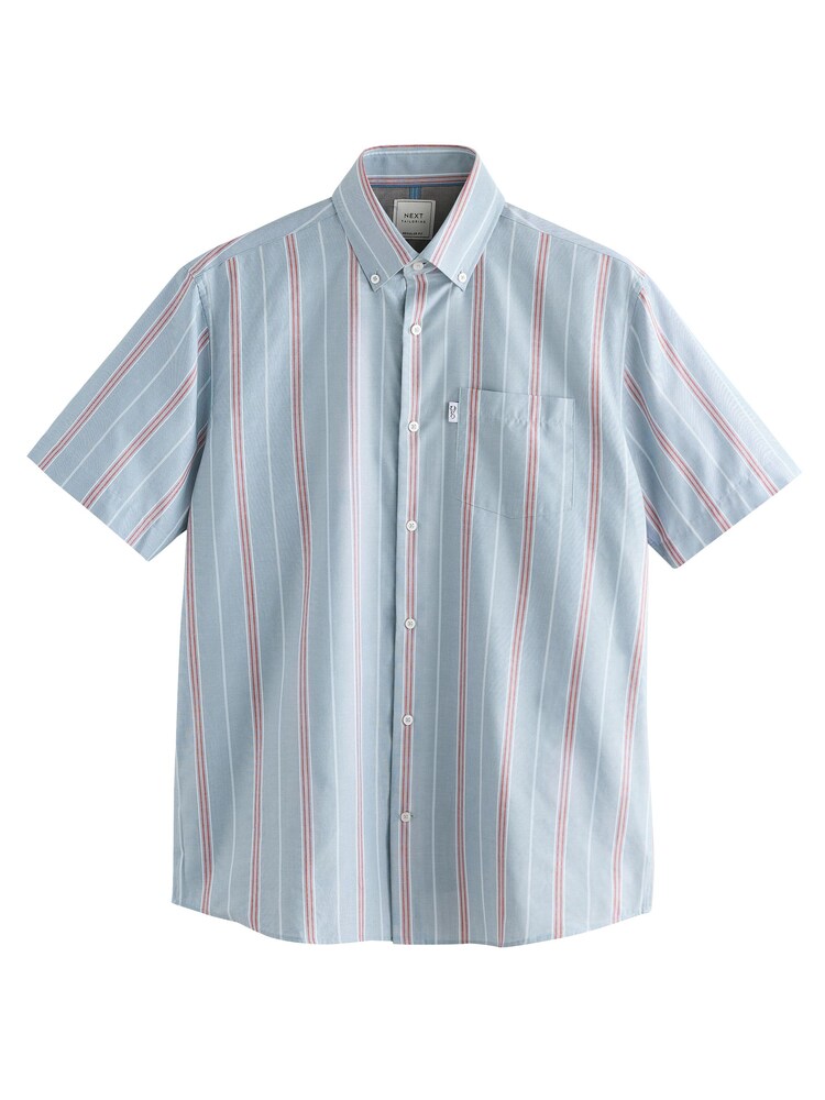 Next Hemd Herren Größe XXL taubenblau / hellblau / orange / weiß