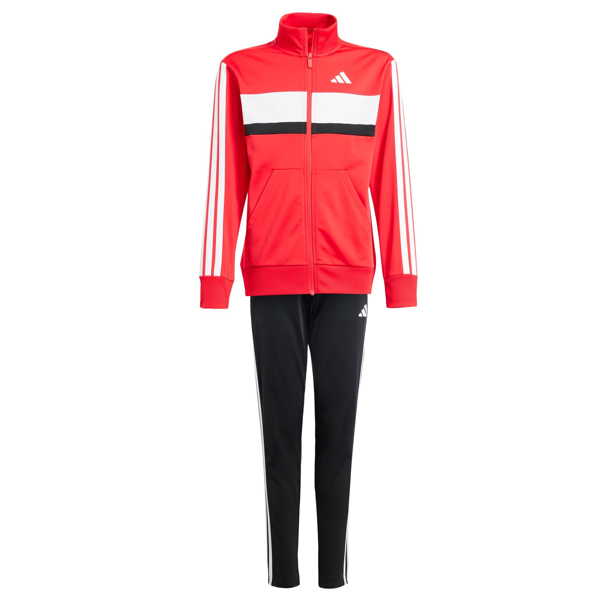 ADIDAS SPORTSWEAR Costum de trening Seasonal Essentials Tiberio  roșu deschis / negru / alb