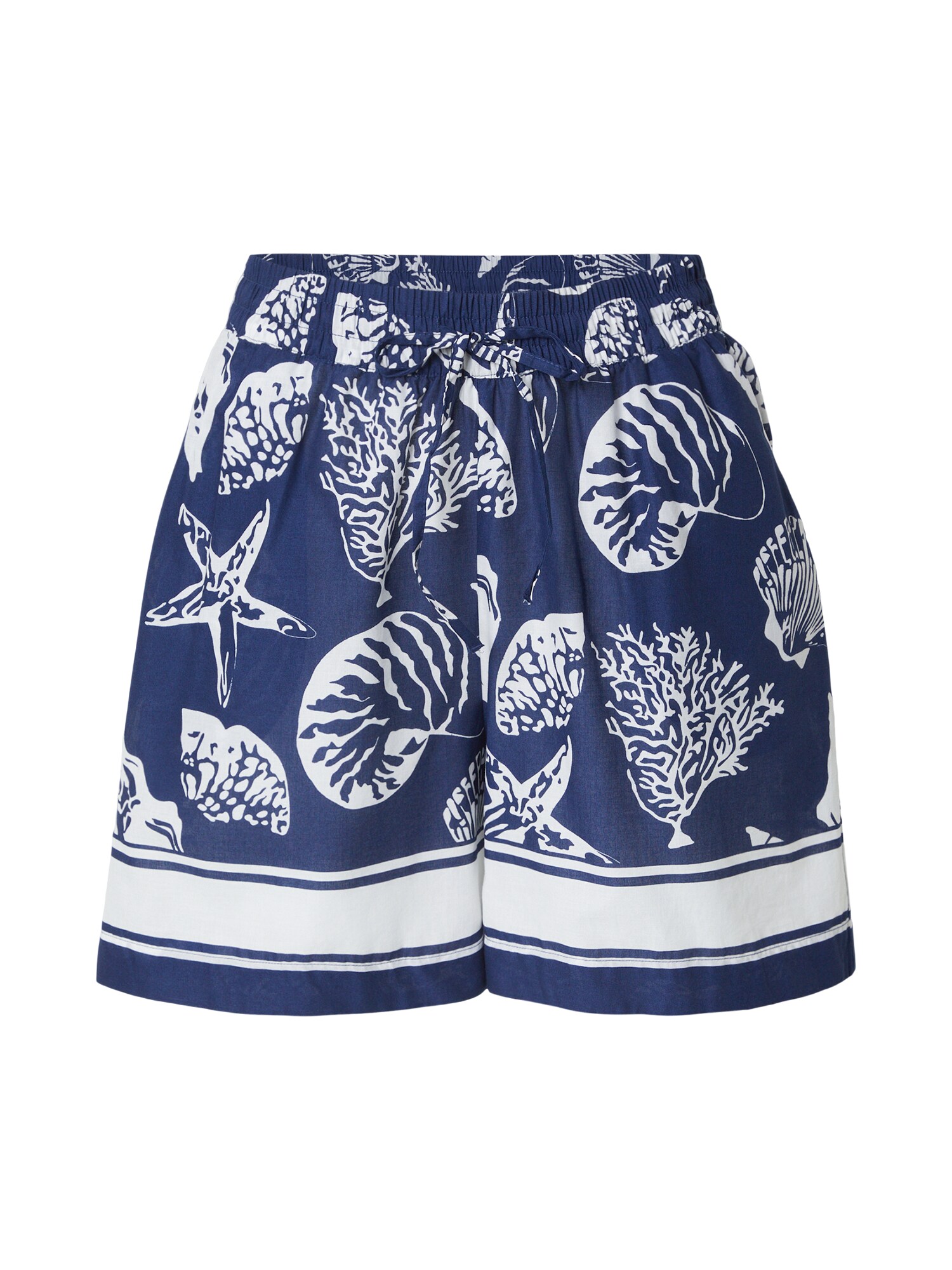 JDY Pantaloni JDYANNA bleumarin / alb
