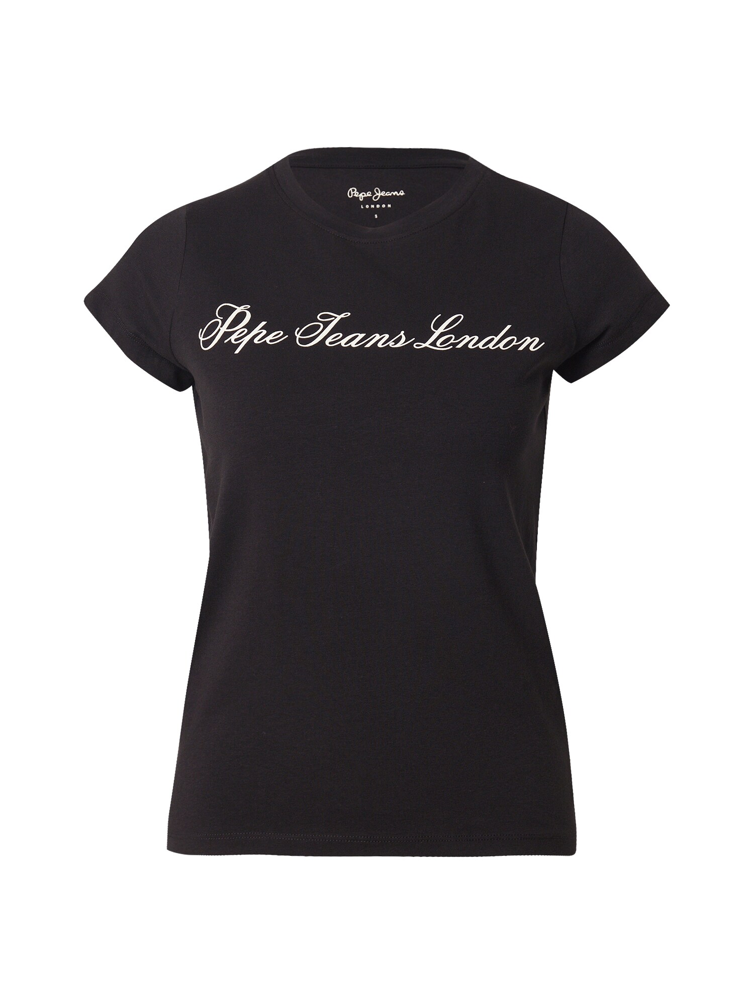 Pepe Jeans Tricou  negru / alb