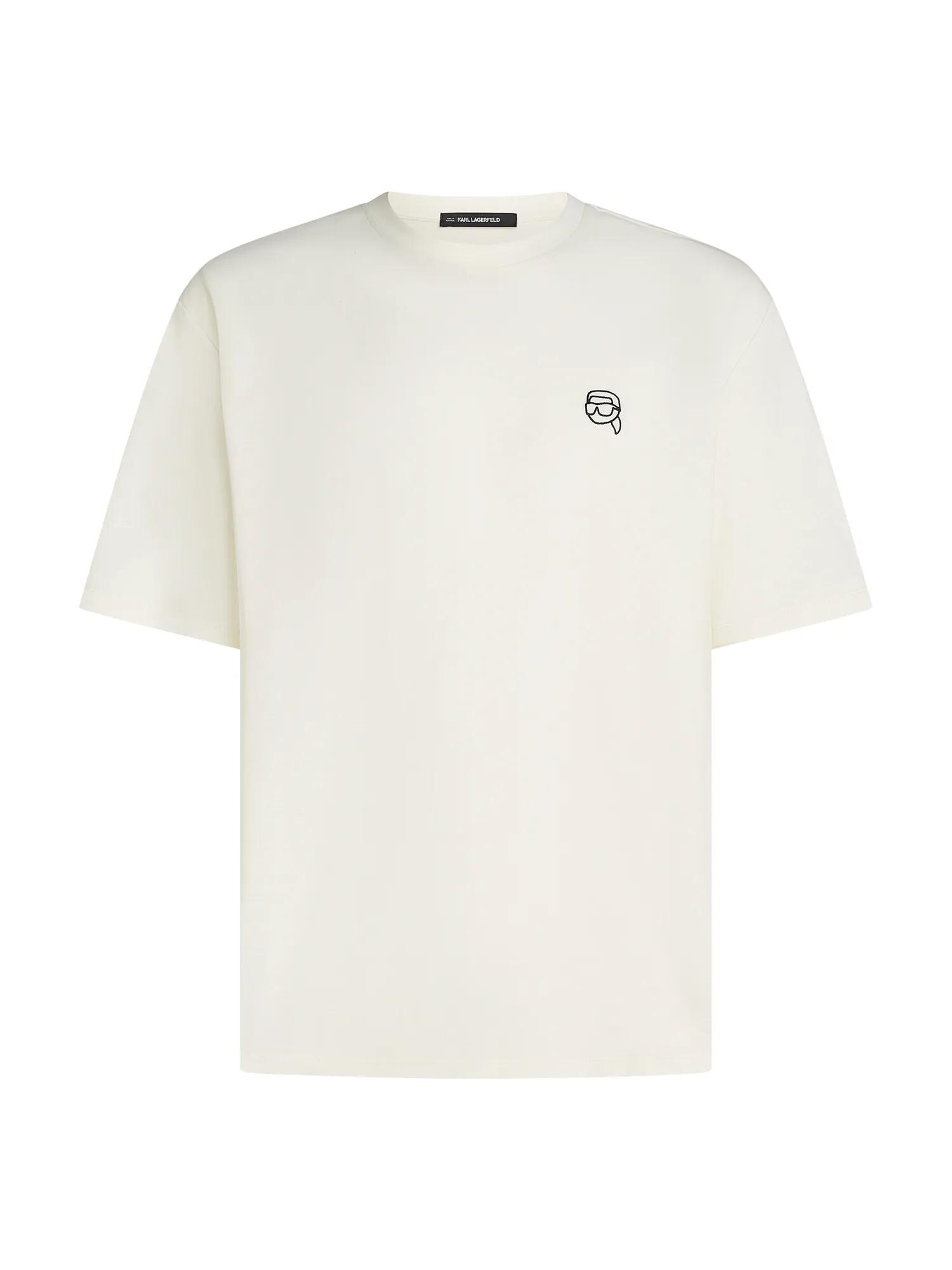 Karl Lagerfeld Tricou crem / negru